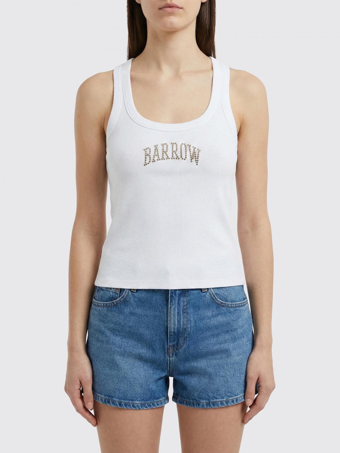Barrow Cotton Tank Top with Print