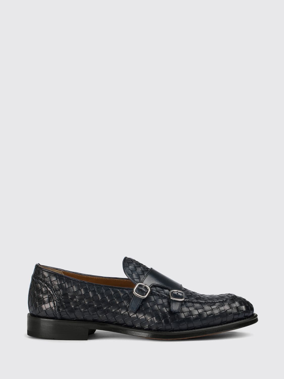 Doucal's Braided Leather Monk Strap