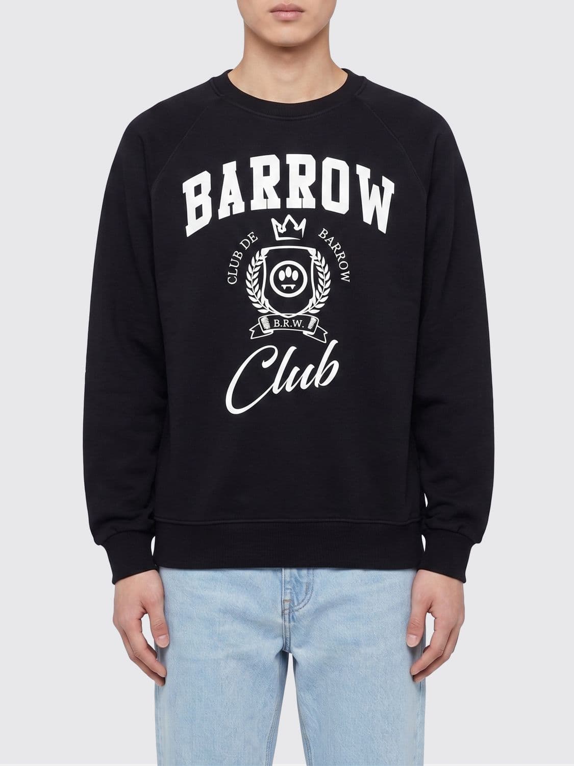 Barrow Cotton Crewneck Sweatshirt with Logo