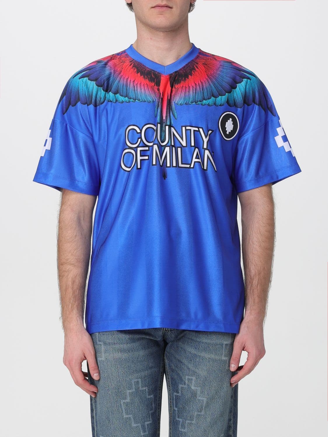 County Of Milan Polyester T-shirt with Ali Print · XS