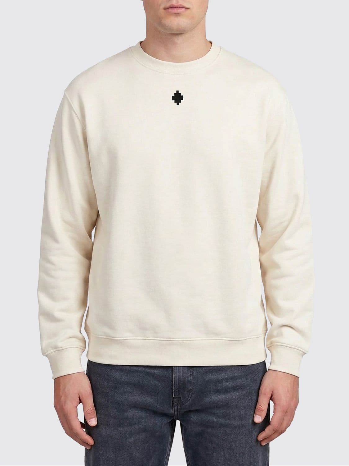 County Of Milan Cotton Crew Neck Sweatshirt with Logo