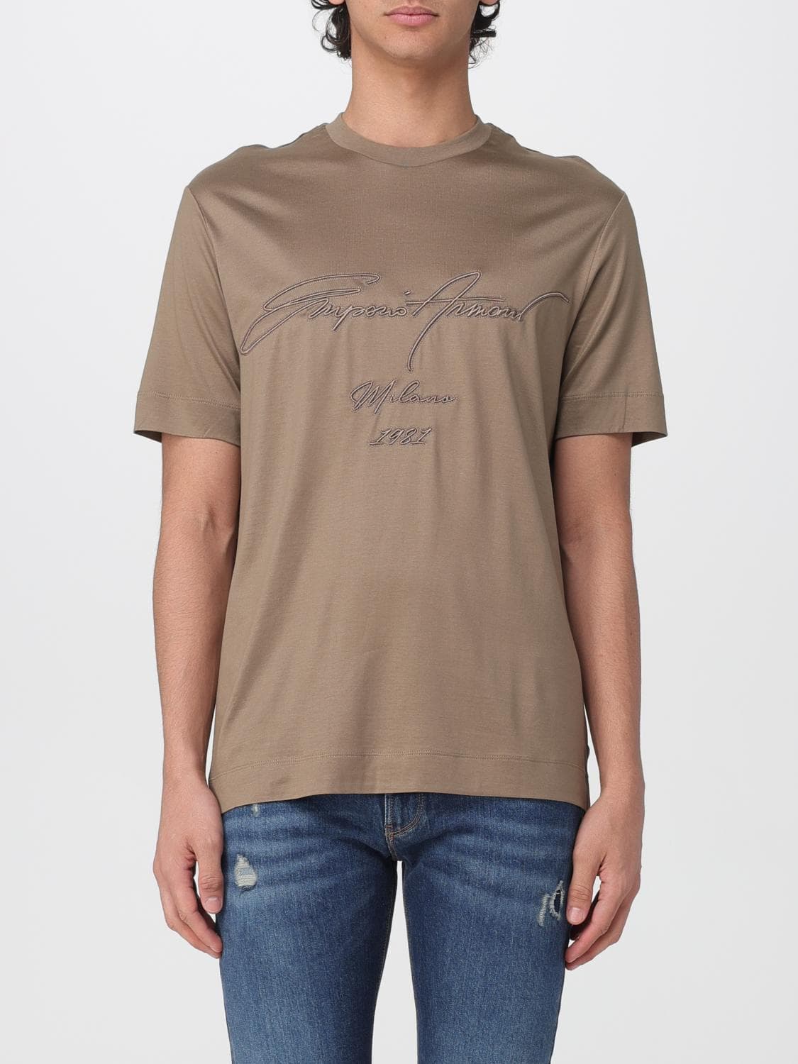 Emporio Armani T-Shirt with Embroidered Logo