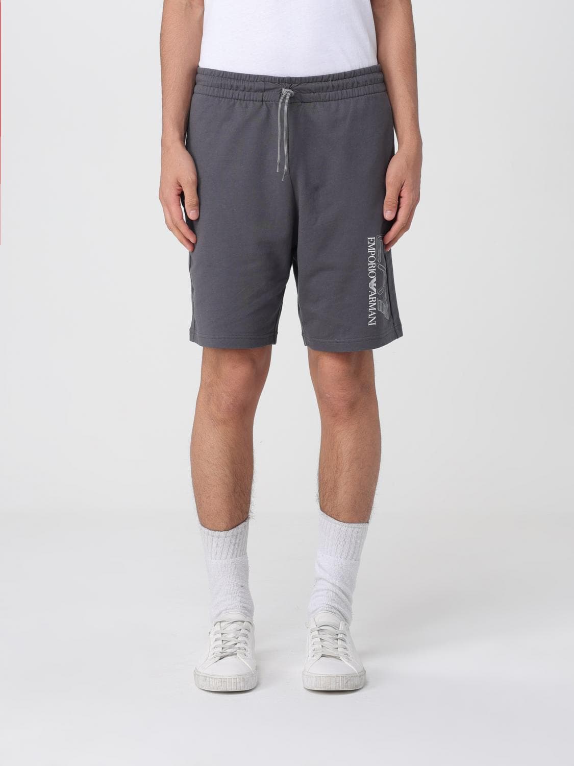 Ea7 Cotton Jogging Shorts with Logo