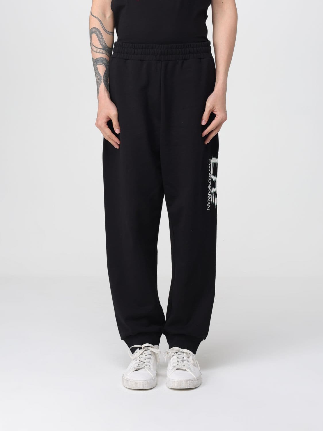 Ea7 Cotton Jogging Pants with Logo