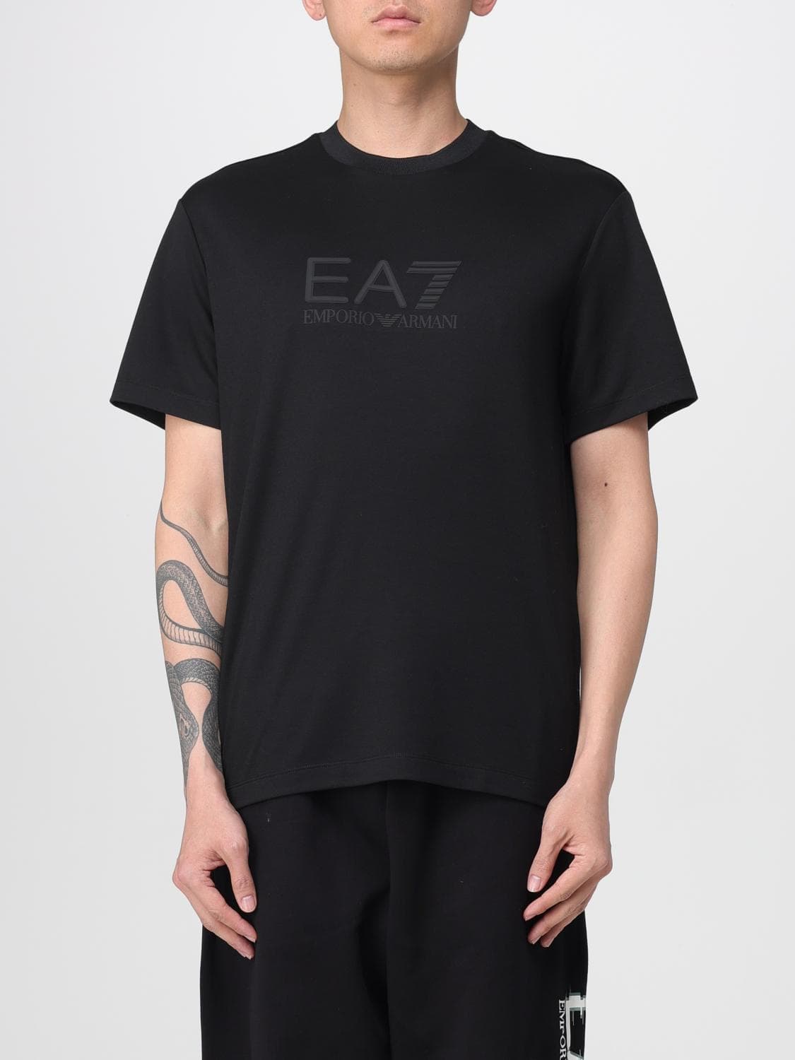 Ea7 Cotton T-Shirt with Logo