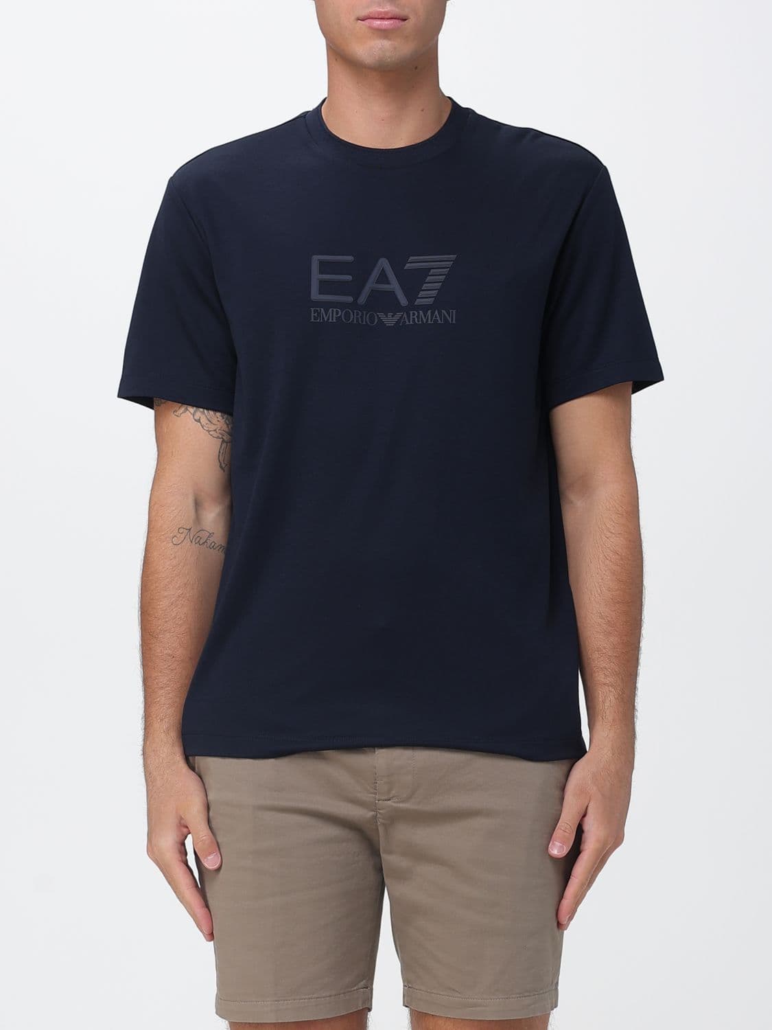 Ea7 Cotton T-Shirt with Logo