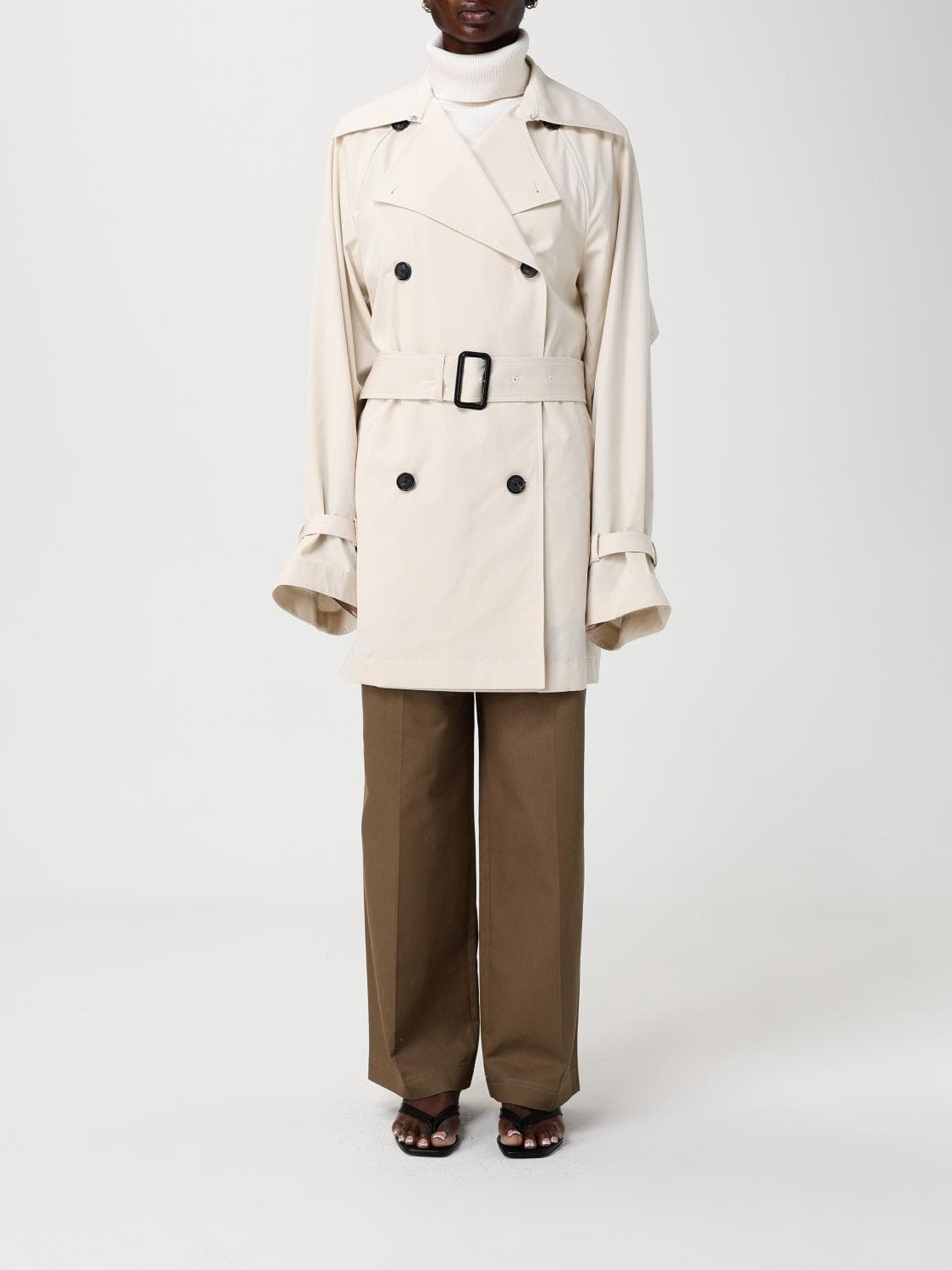 Toteme Cotton Double-Breasted Trench Coat