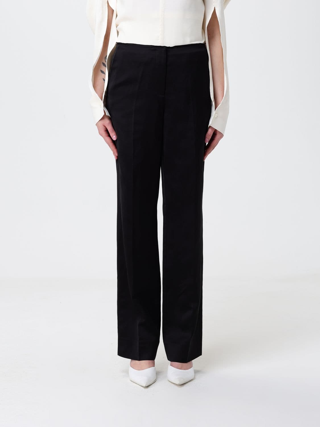 Toteme Linen Blend Straight Pants