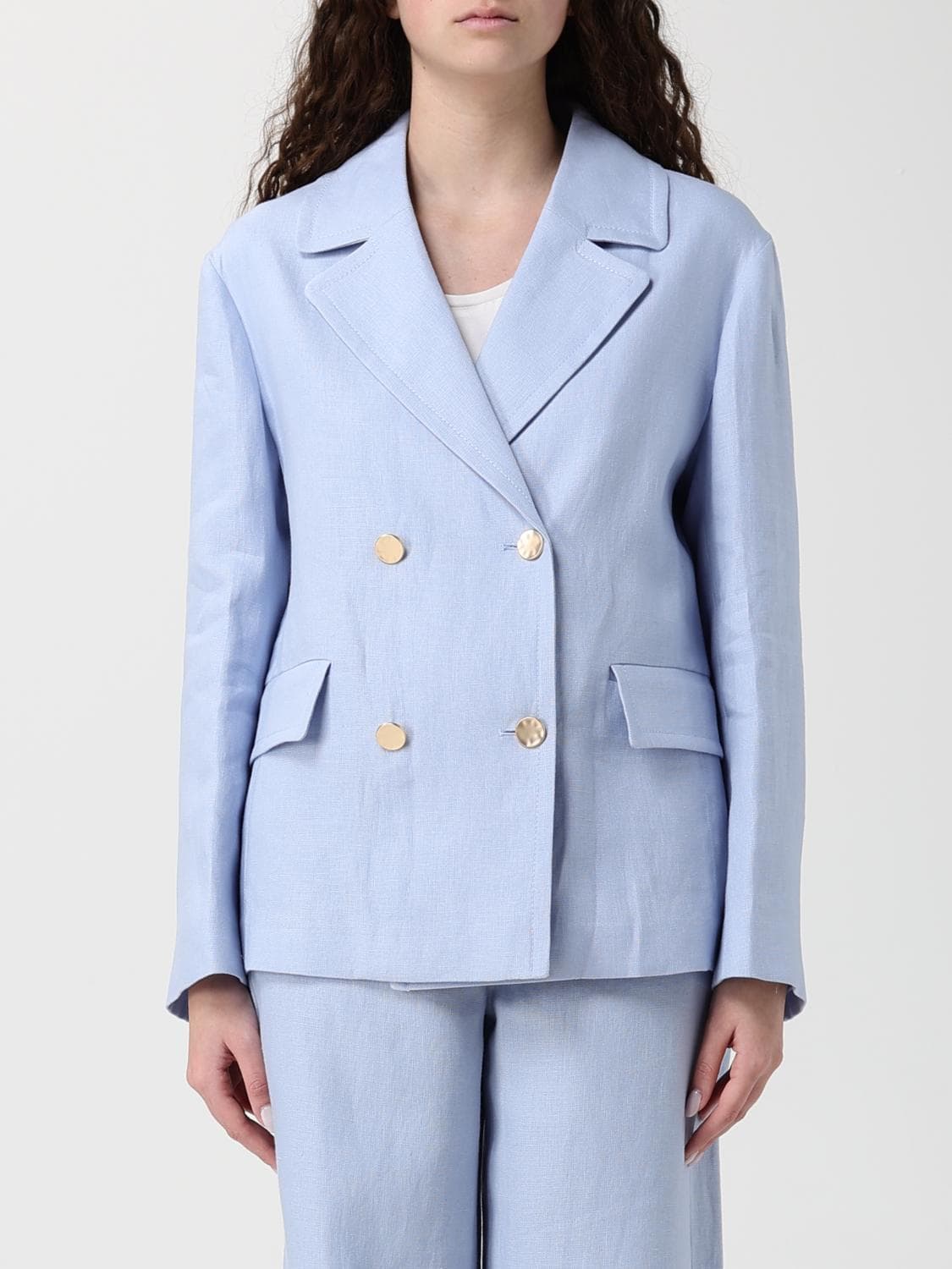 's Max Mara Linen Double-Breasted Blazer