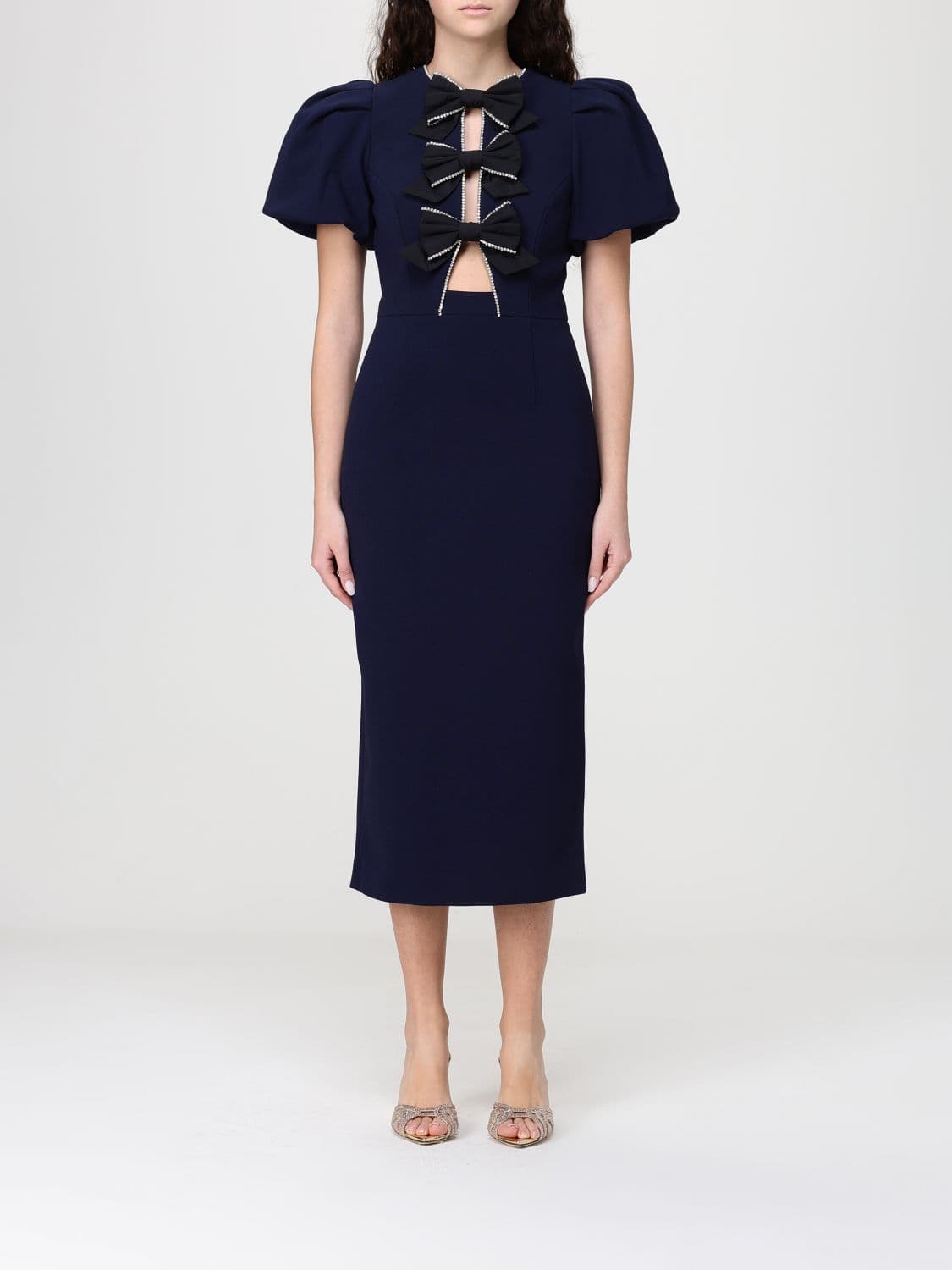 Rebecca Vallance Nemy Midi Crepe Dress · 8