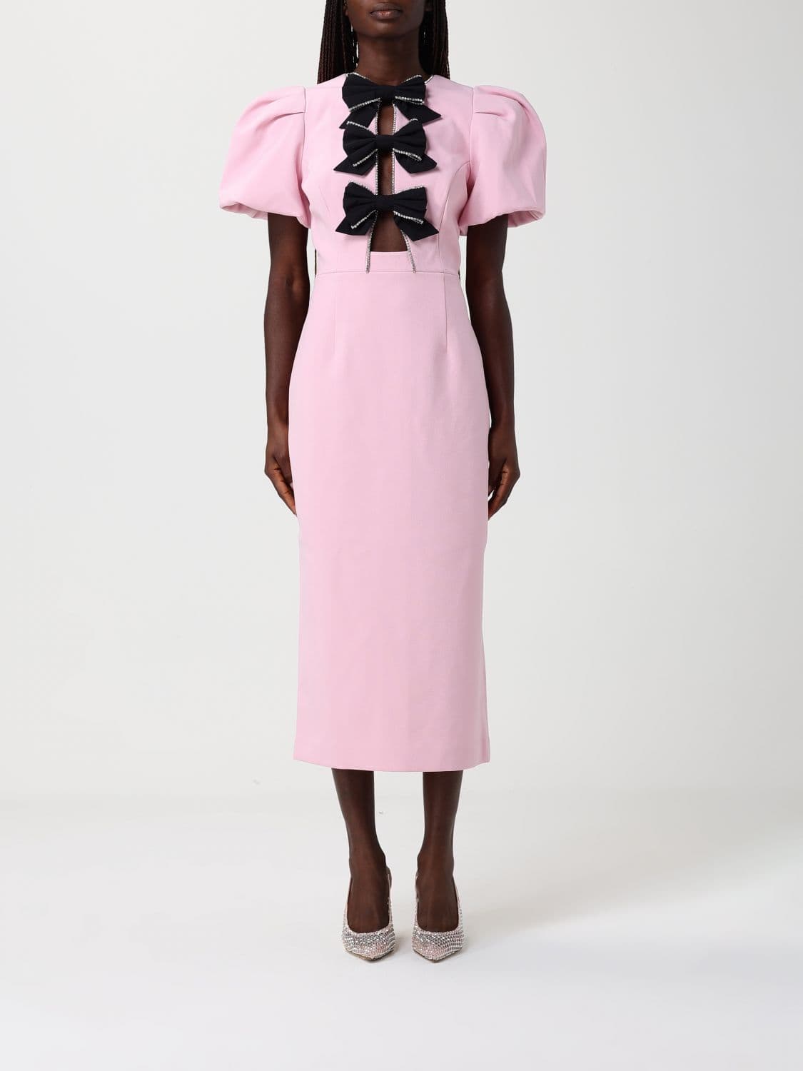 Rebecca Vallance Nemy Midi Crepe Dress