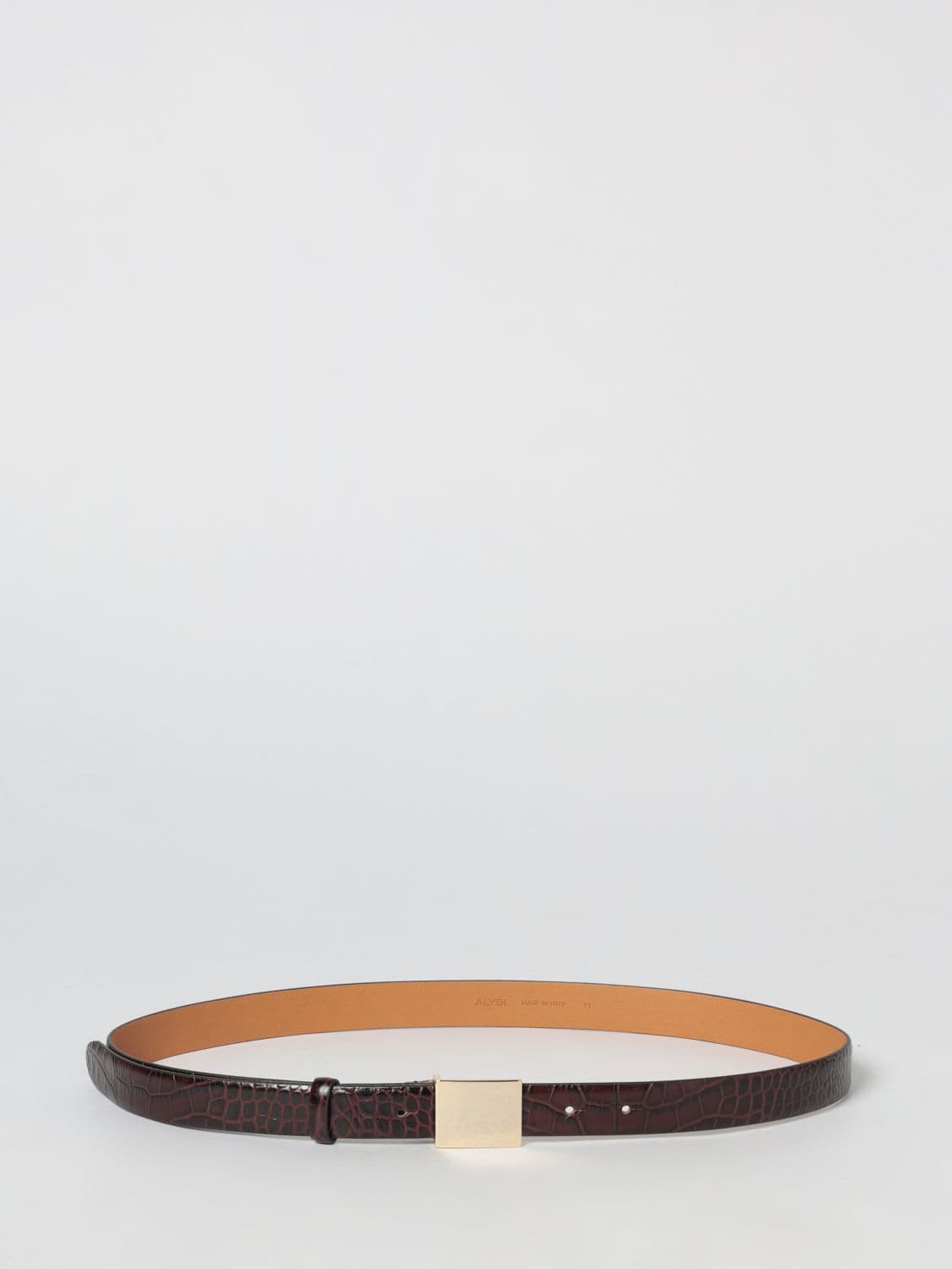 Alysi Crocodile Print Leather Belt · 2