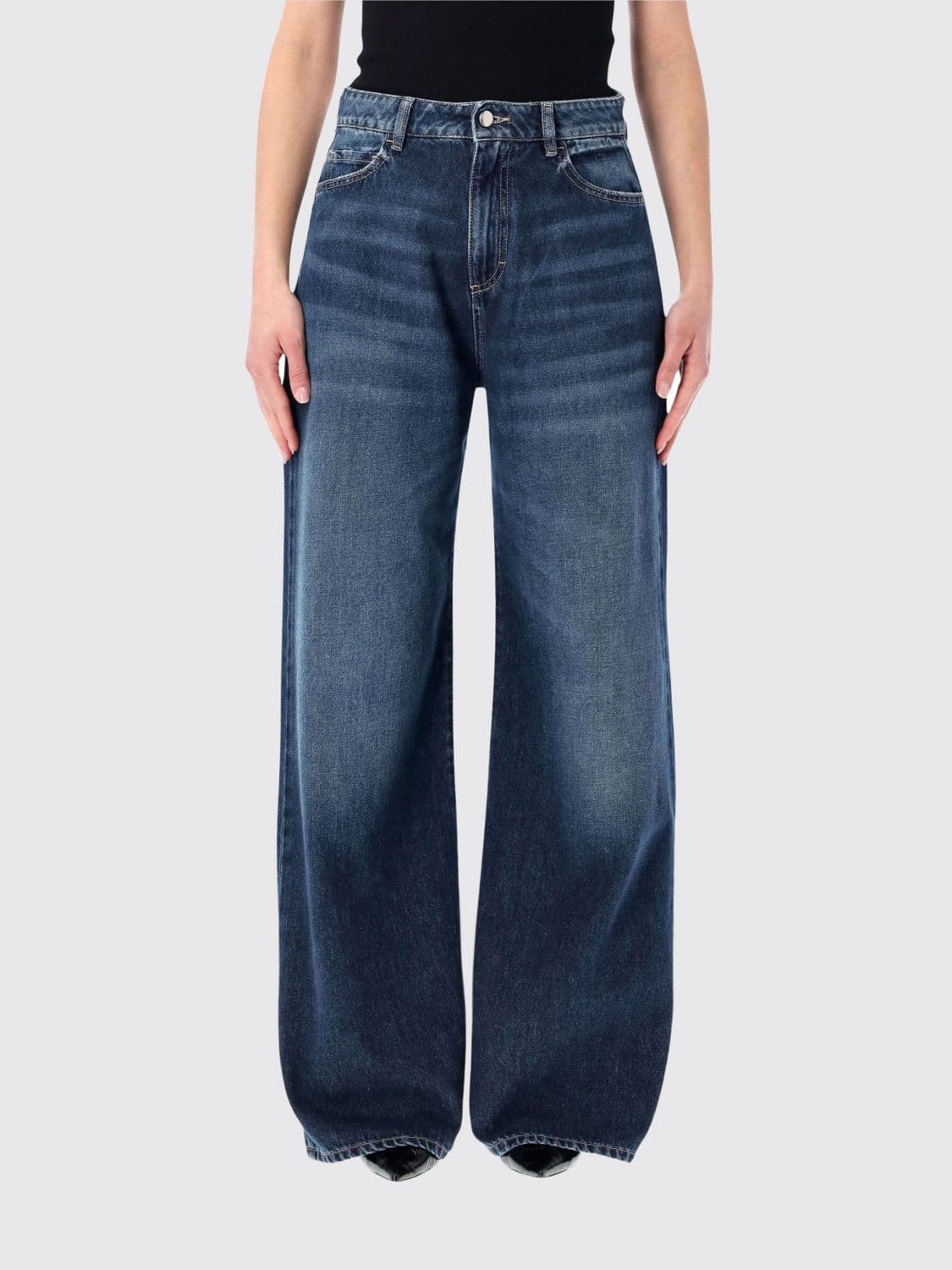 Icon Denim Los Angeles Cotton Denim Wide-Leg Jeans