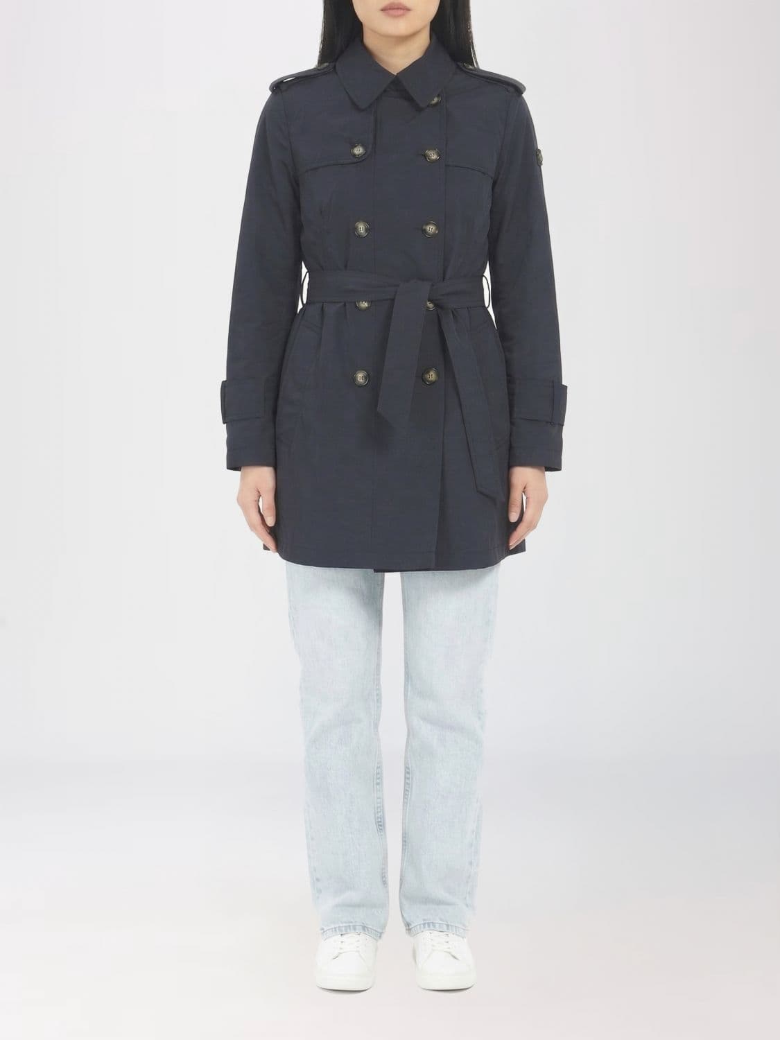 Peuterey Polyester Double Breasted Trench Coat