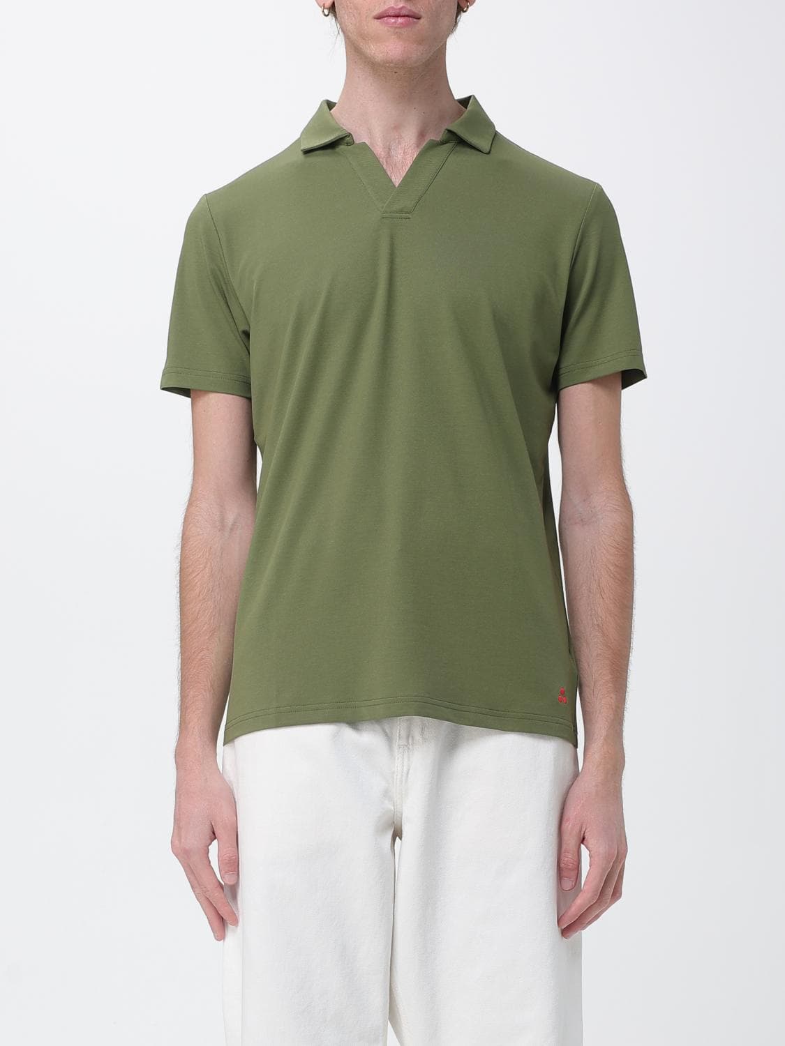 Peuterey Cotton and Silk Blend Polo