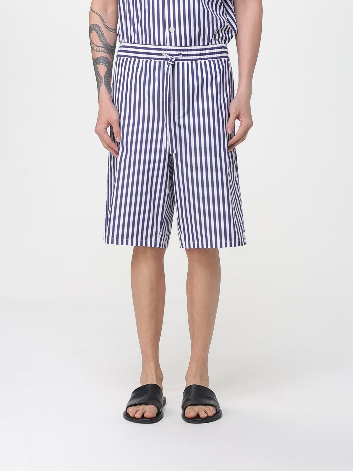 Dolce & Gabbana Striped Stretch Cotton Shorts