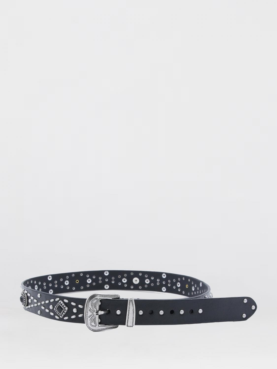 Golden Goose Leather Belt with Stones