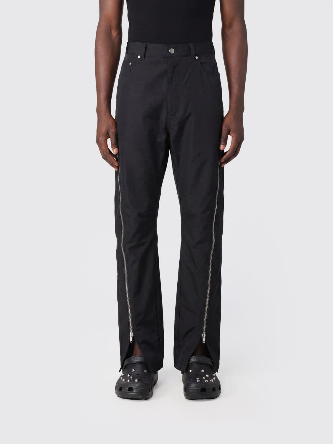Rick Owens Banana Cotton Blend Trousers with Zip