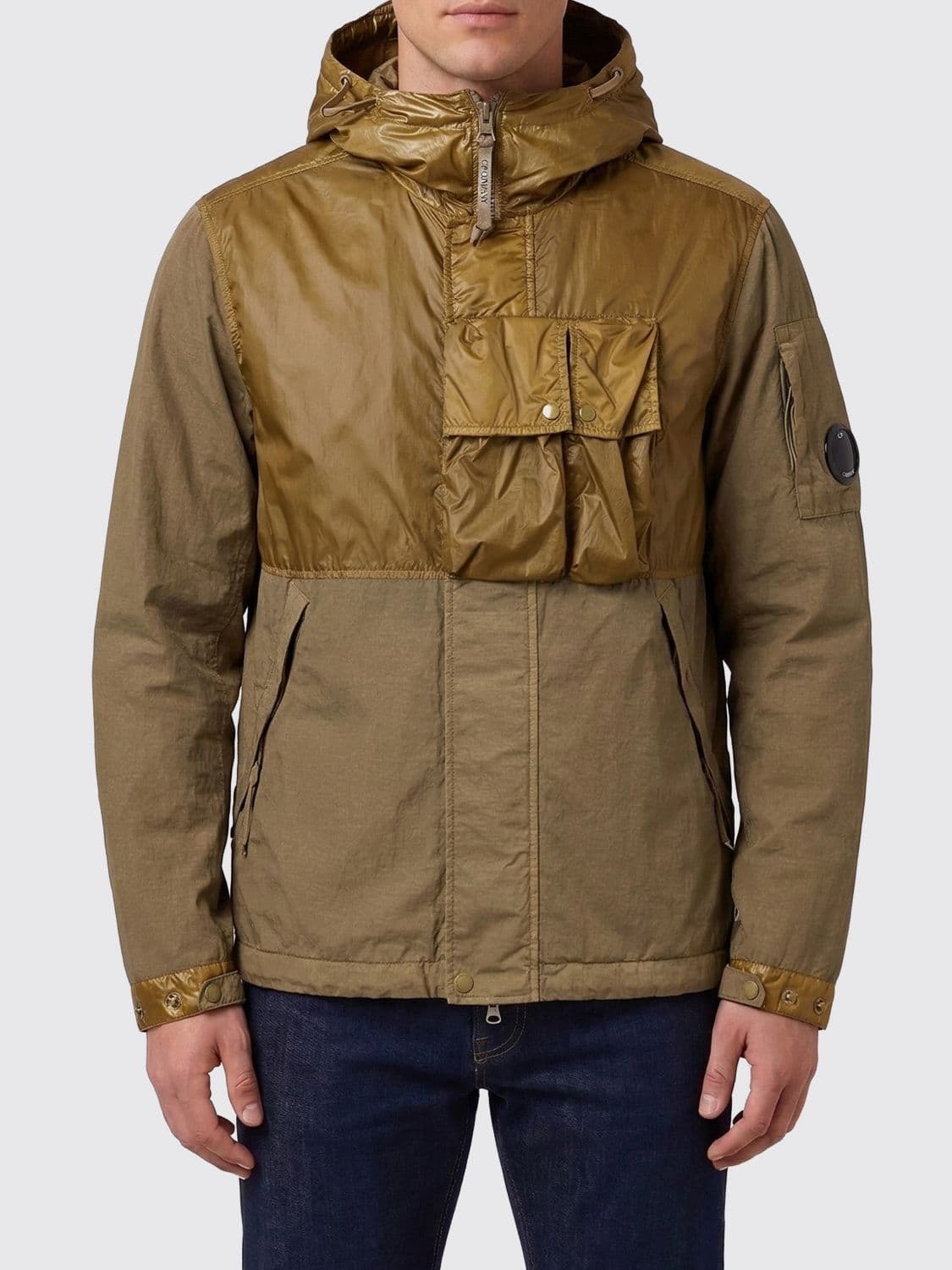 C.p. Company C. P. COMPANY Flatt Nylon Mixed Hooded Lens Jacket