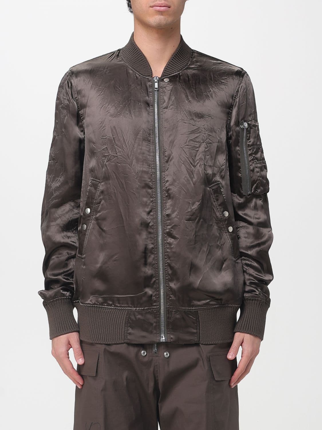Rick Owens Cupro and Virgin Wool Bomber Jacket