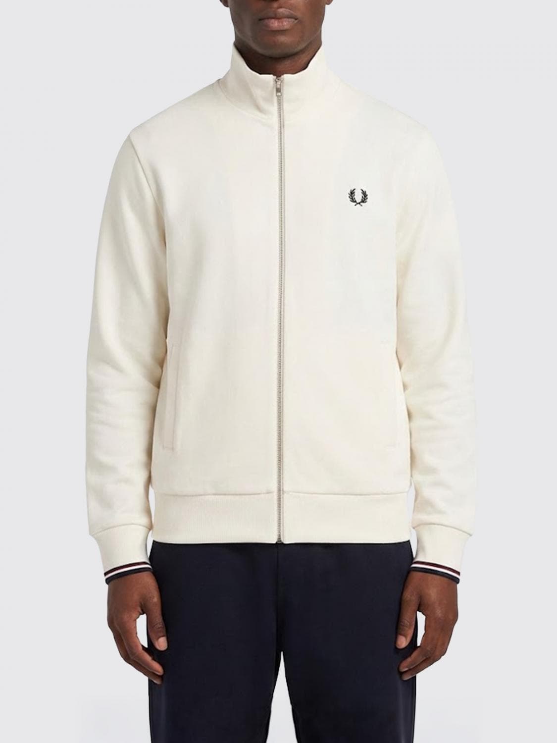 Fred Perry Cotton Zip-Up Sweatshirt · XL