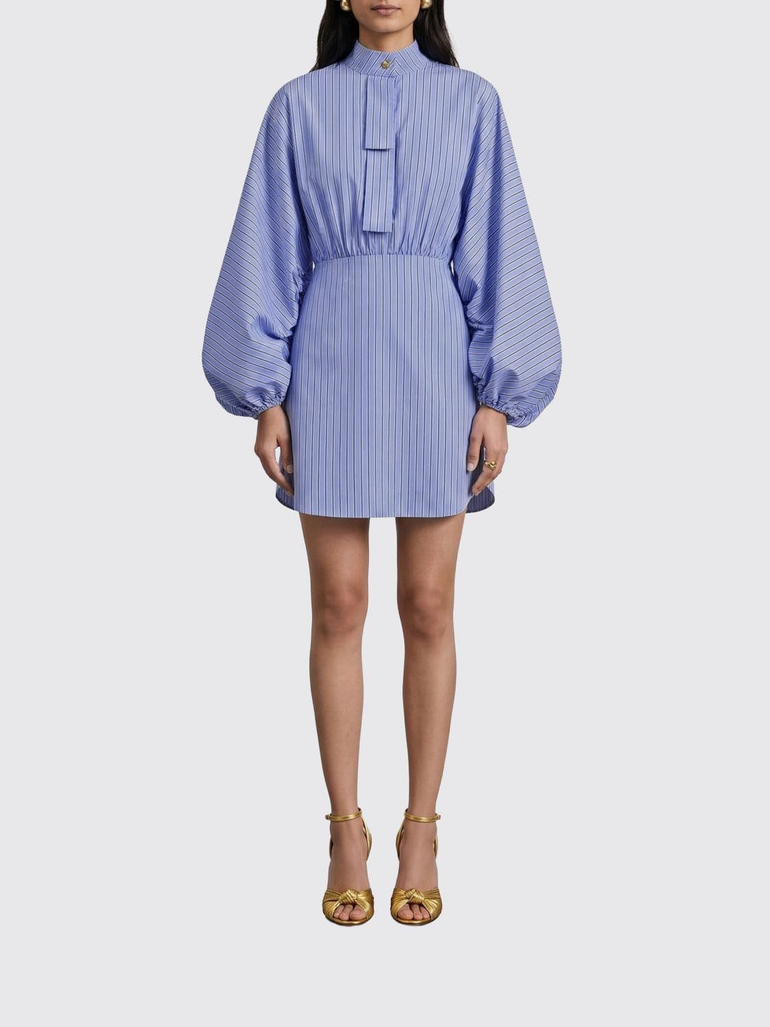 Zimmermann Striped Cotton Blend Chemisier Dress · OS