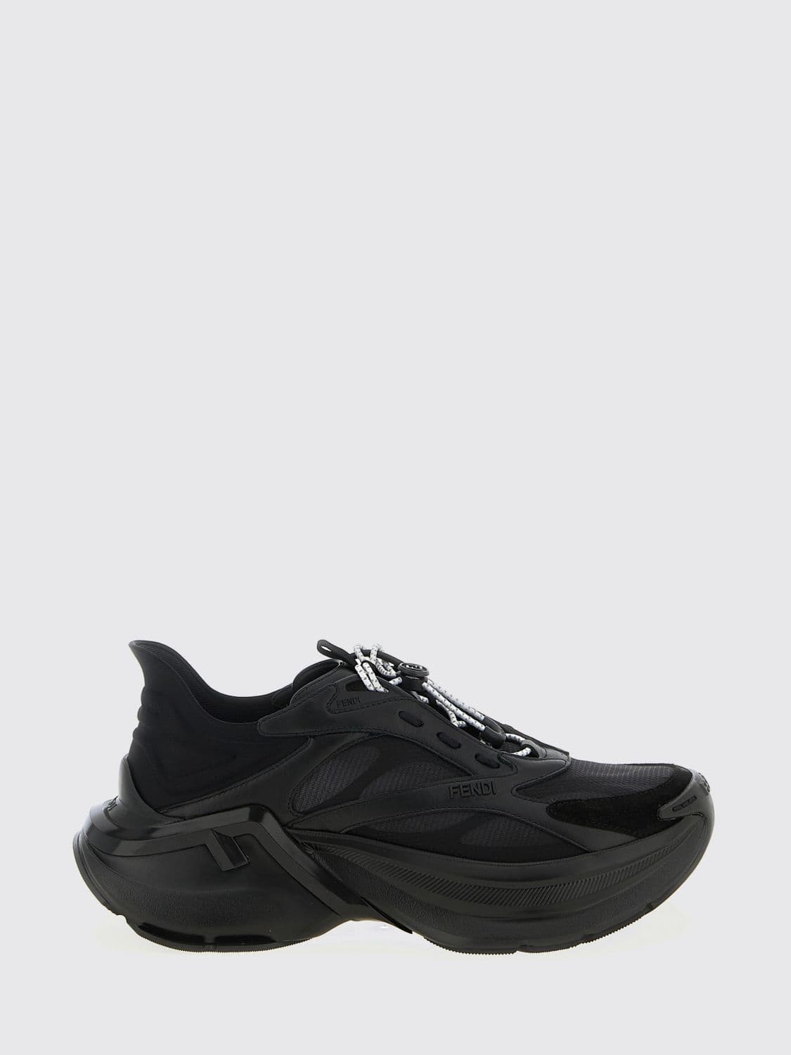 Fendi F-Light Leather and Nylon Sneakers