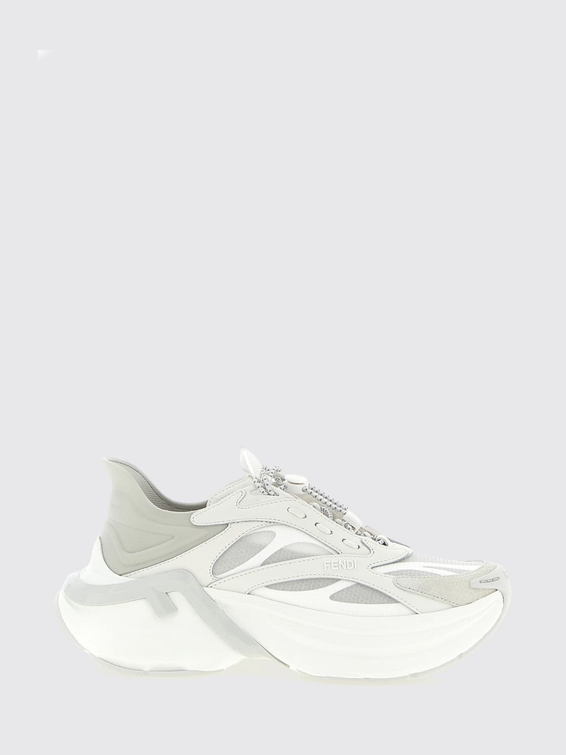 Fendi F-Light Leather and Nylon Sneakers