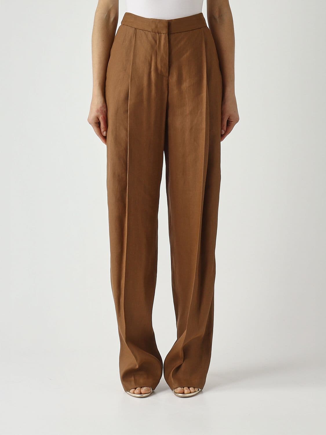 Elisabetta Franchi Linen Blend Palazzo Trousers