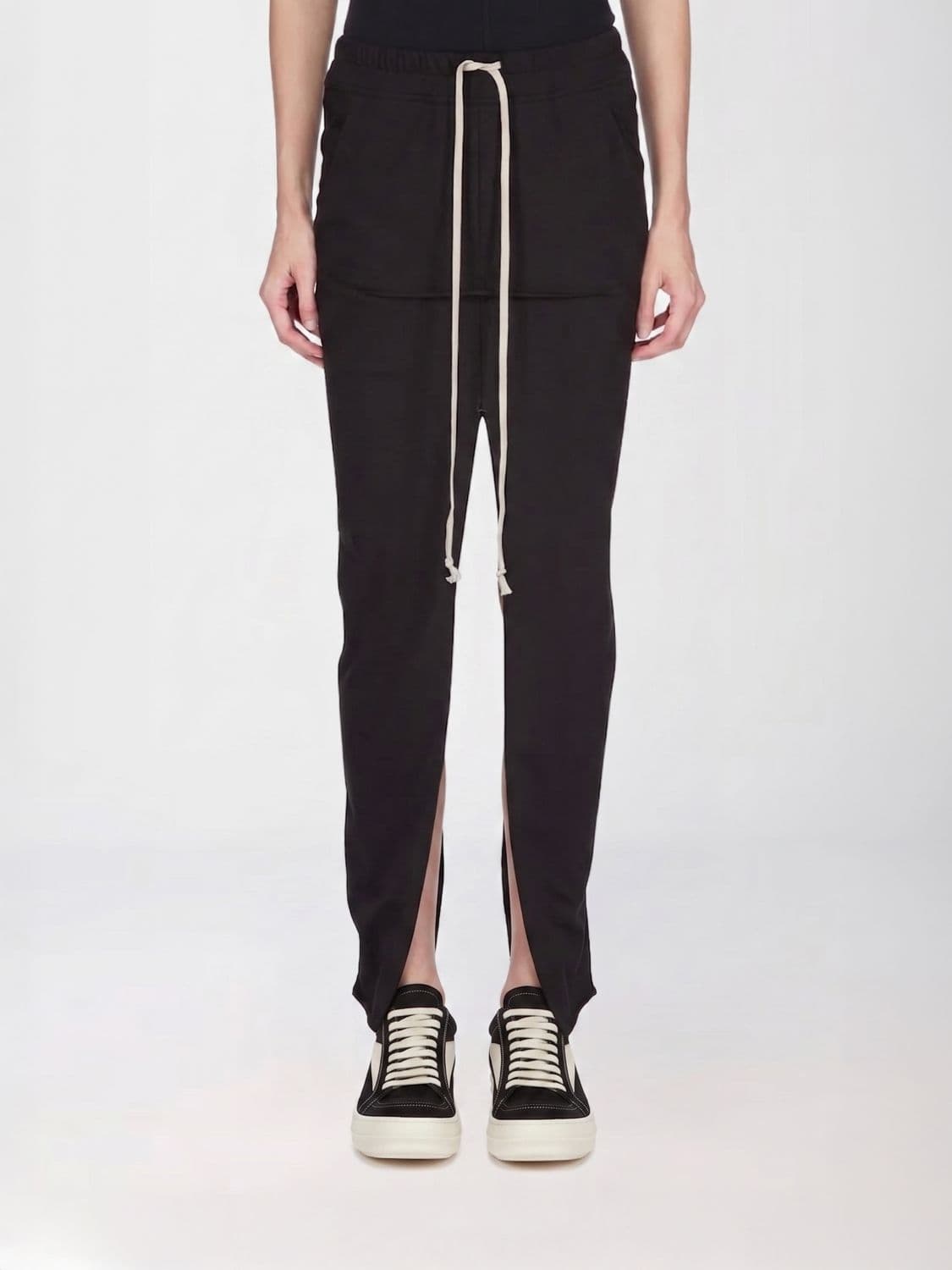 Rick Owens Drkshdw Long Skirt in Cotton with Drawstring