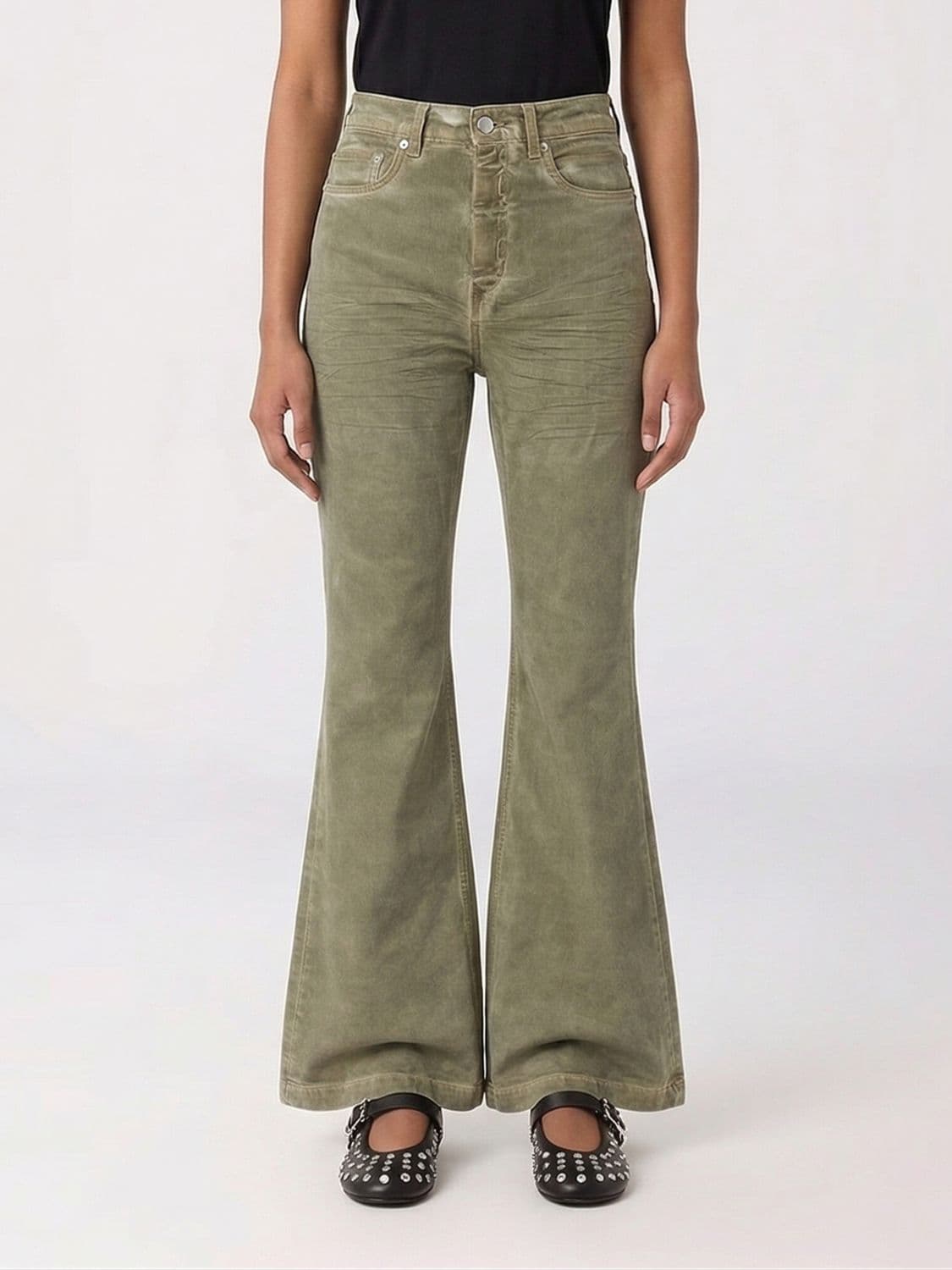 Rick Owens Drkshdw Bolan Flare Jeans in Stretch Denim