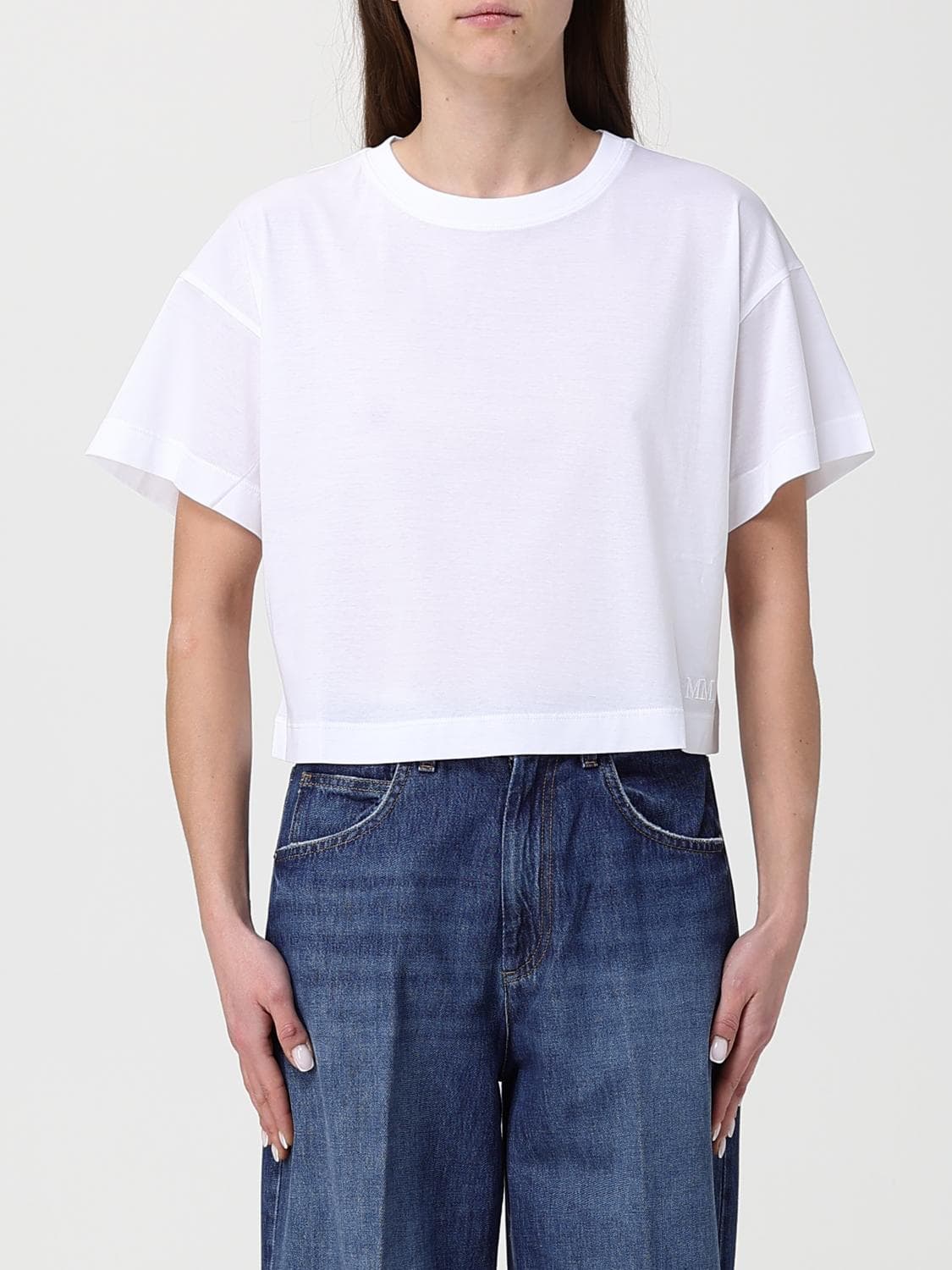 Mm Max Mara Cotton Crop T-shirt