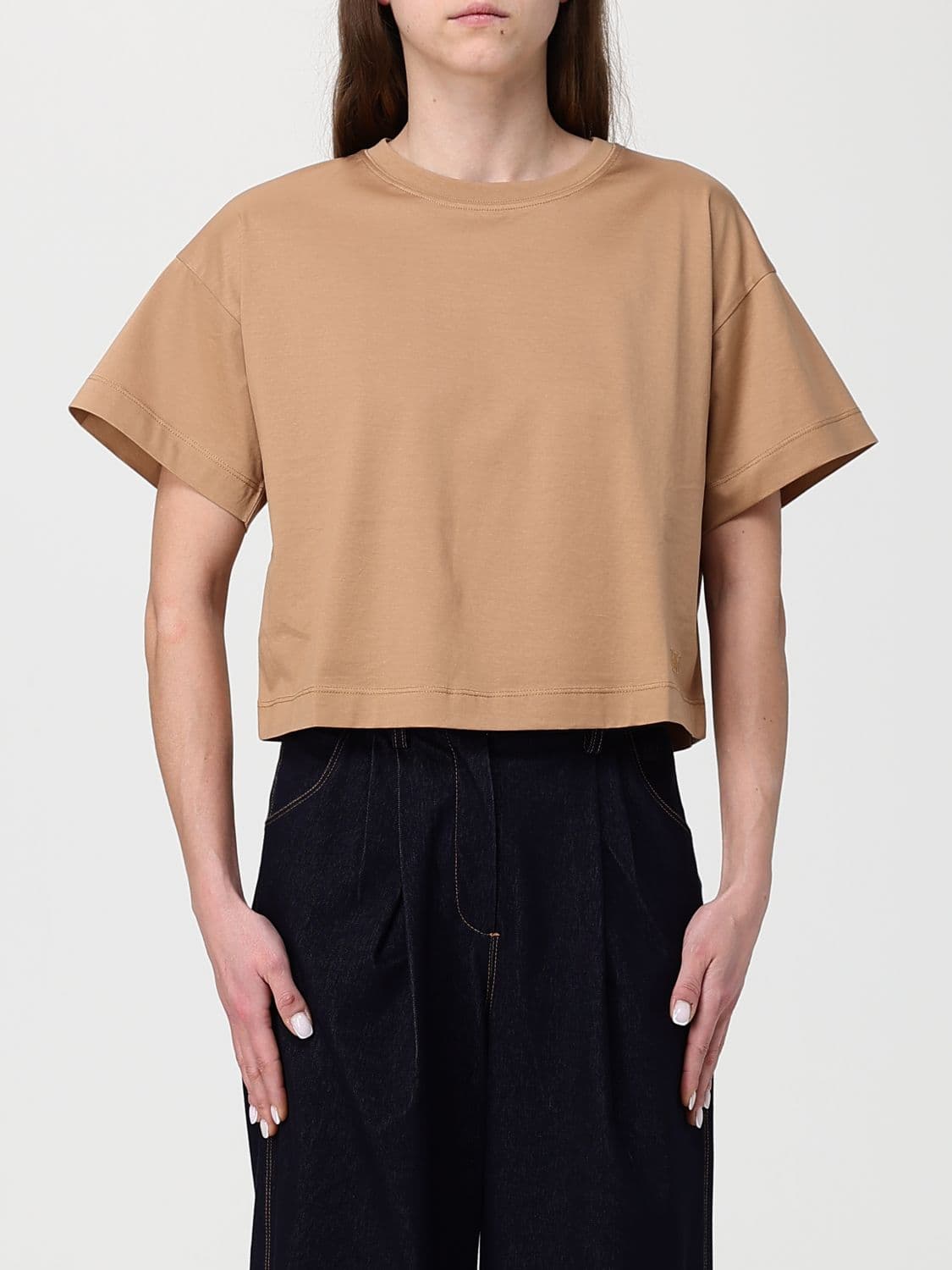 Mm Max Mara Cotton Crop T-shirt