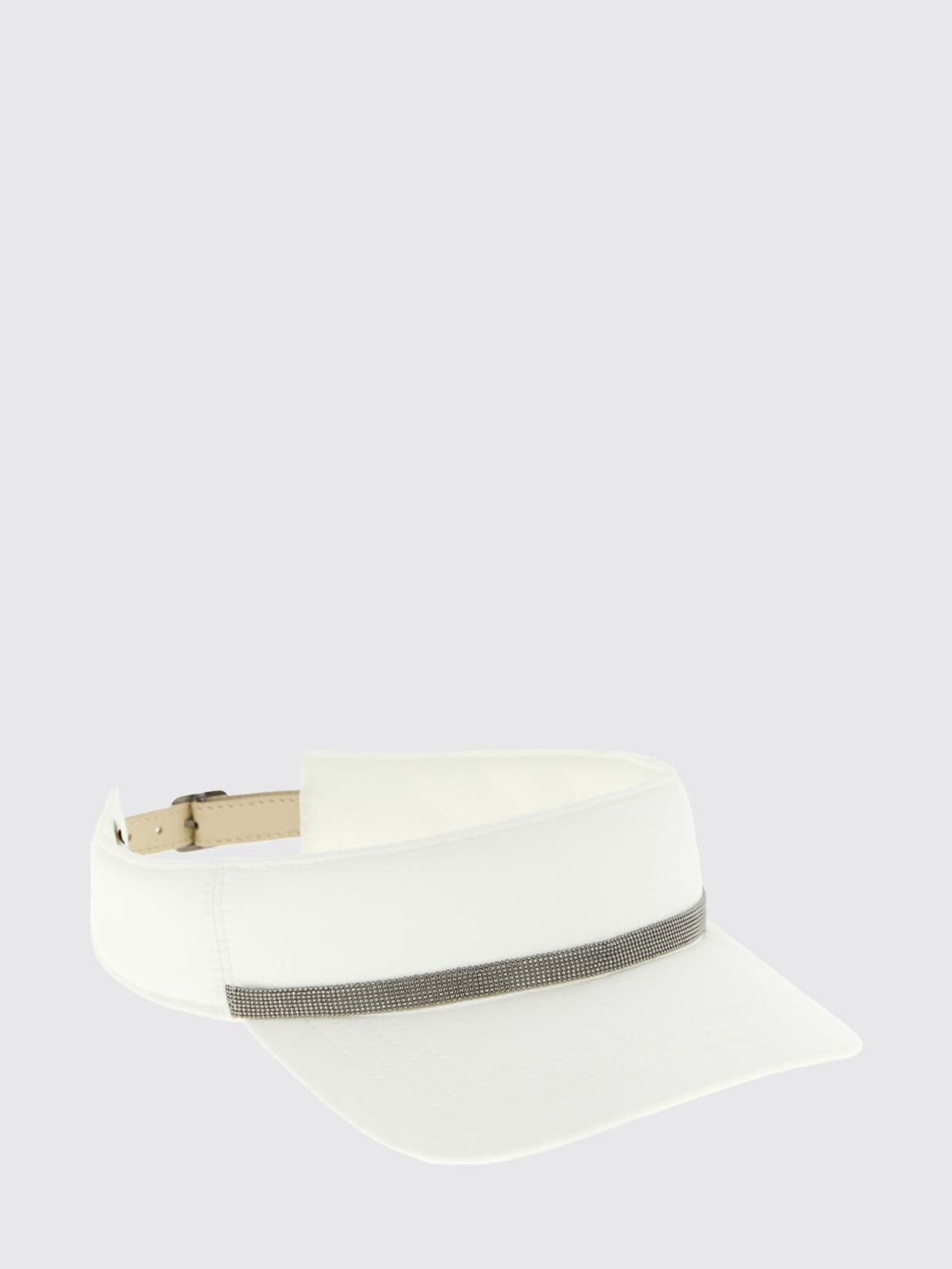 Brunello Cucinelli Cotton Visor with Monile · L
