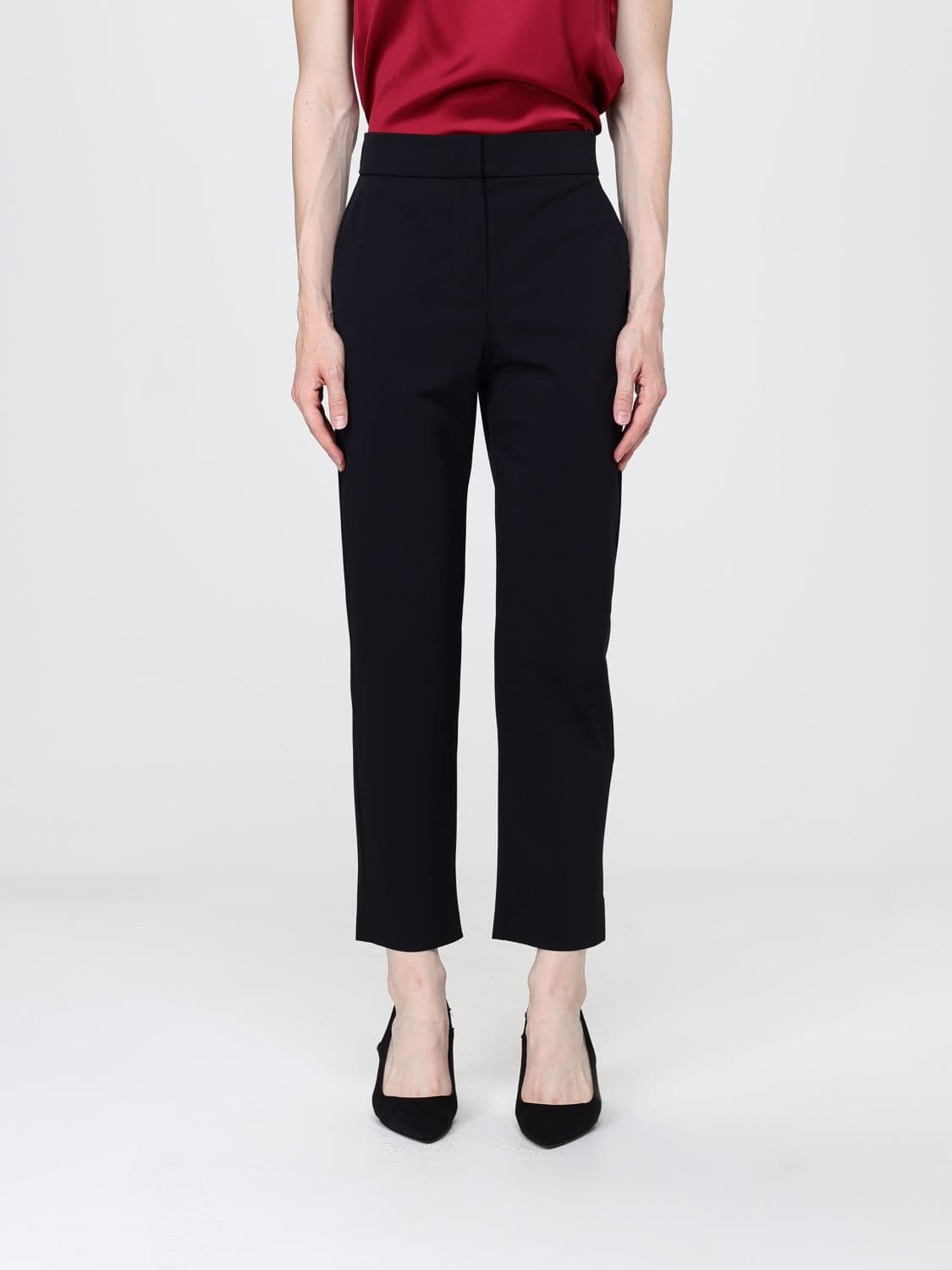 Mm Max Mara Cropped Crepe Trousers