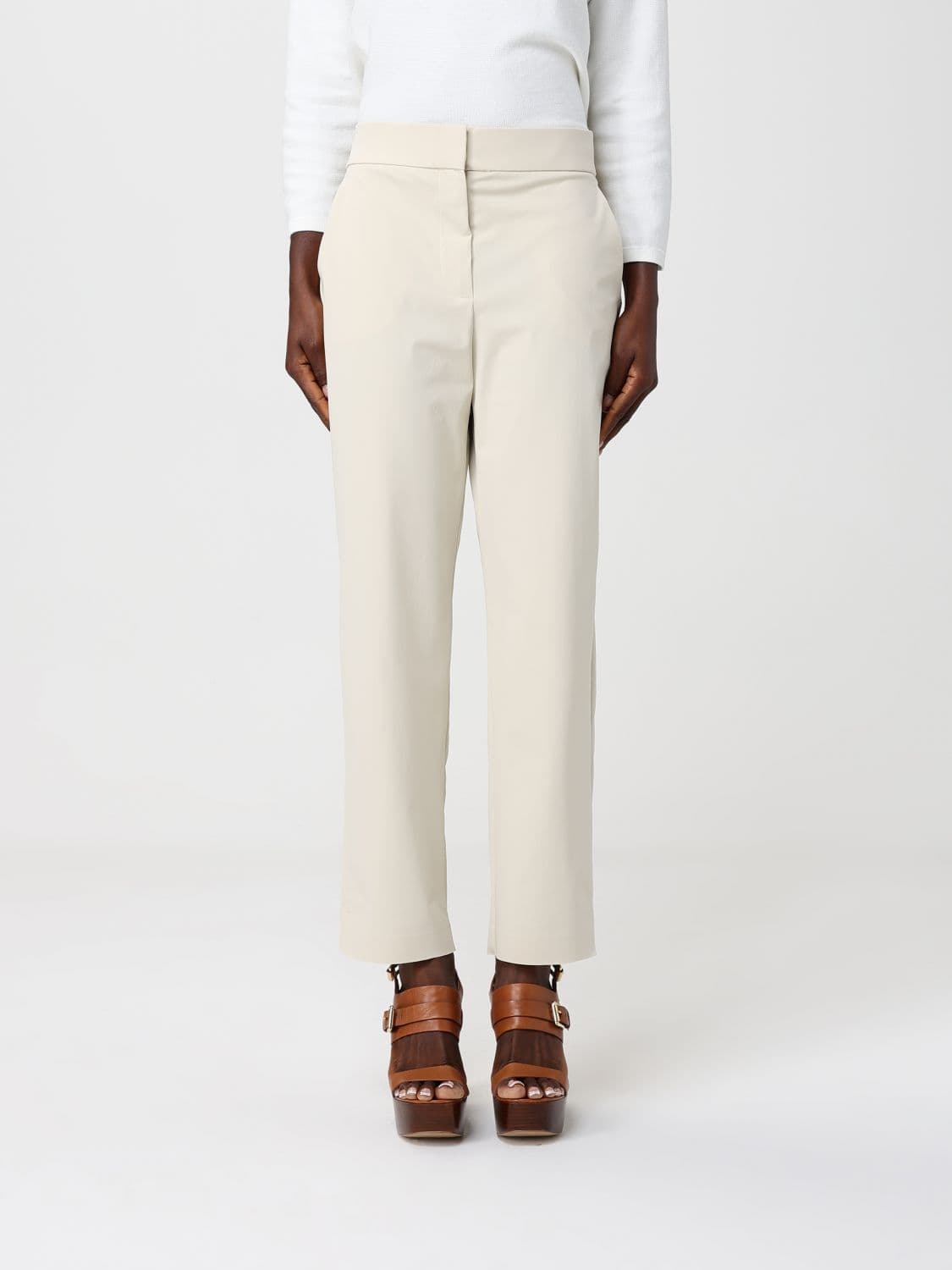 Mm Max Mara Cropped Crepe Trousers