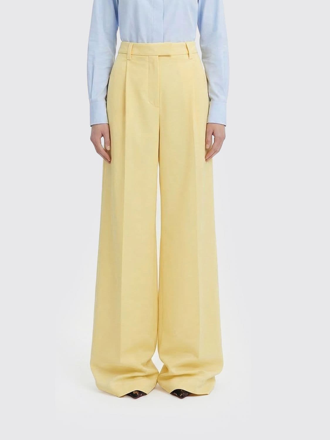 Thelatest Wide Leg Stretch Cotton Trousers