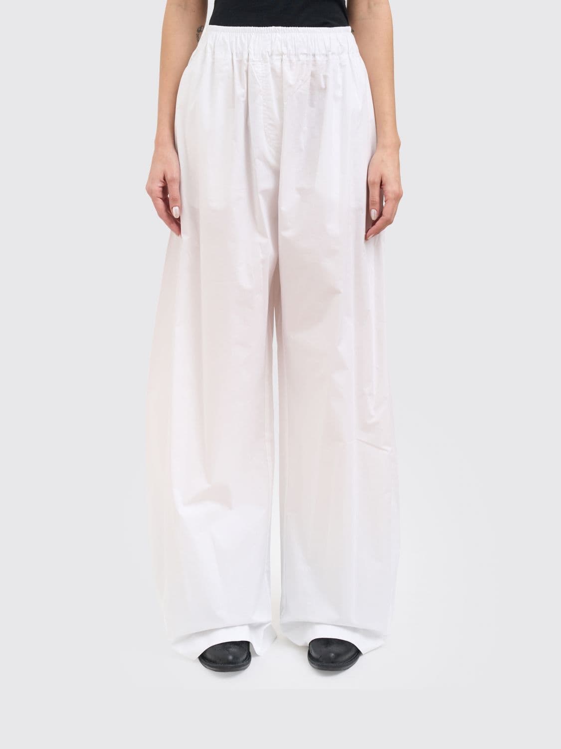 Thelatest Wide Leg Stretch Cotton Trousers · 40