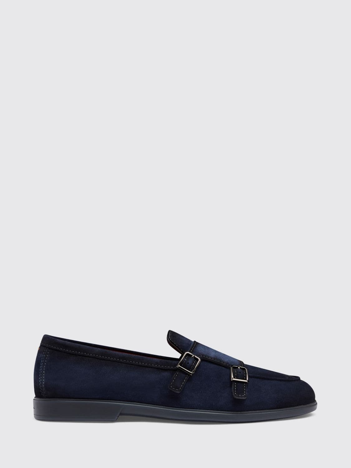 Santoni Suede Monk Strap