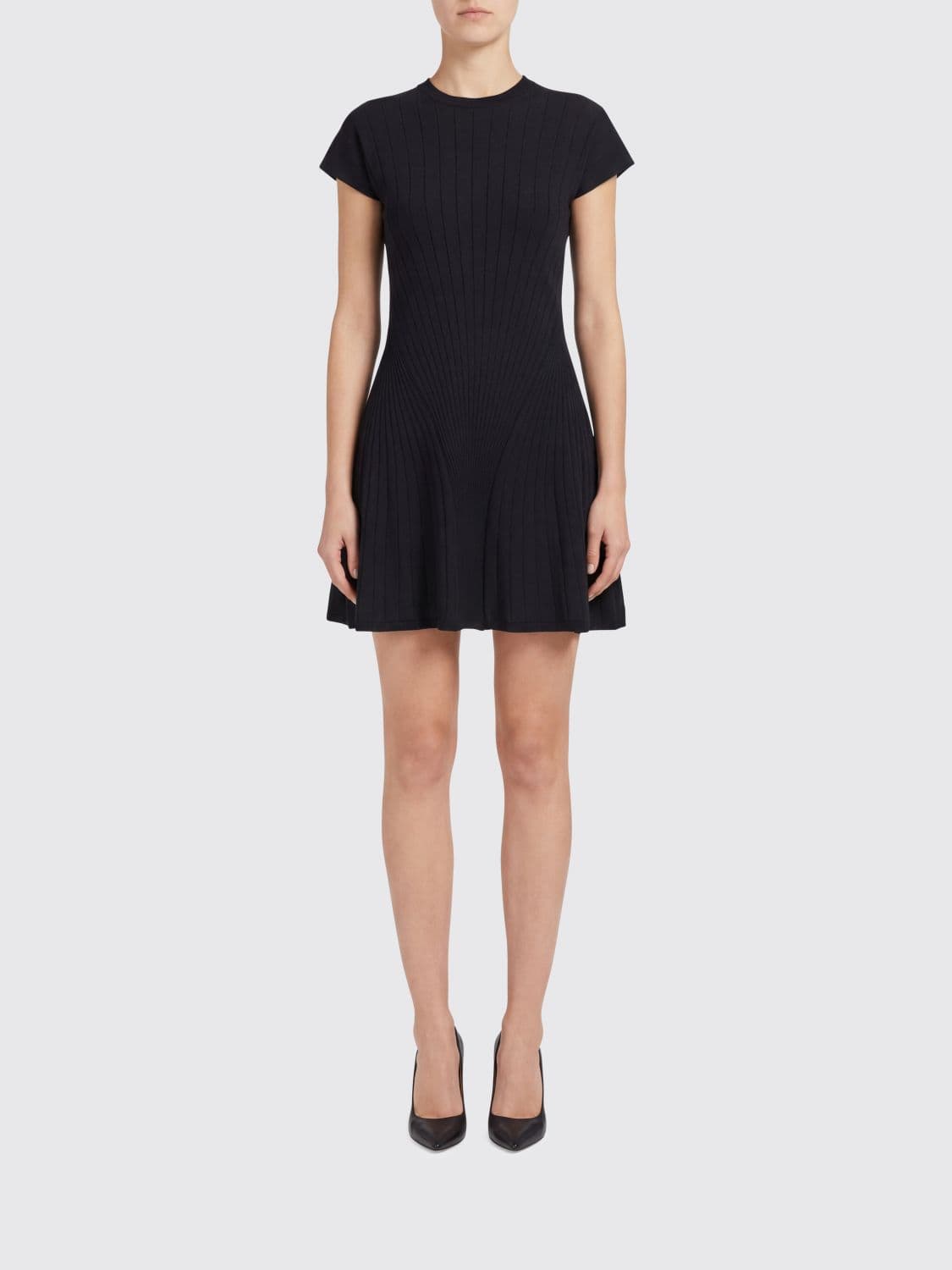 Sportmax Ere Ribbed Stretch Jersey Dress