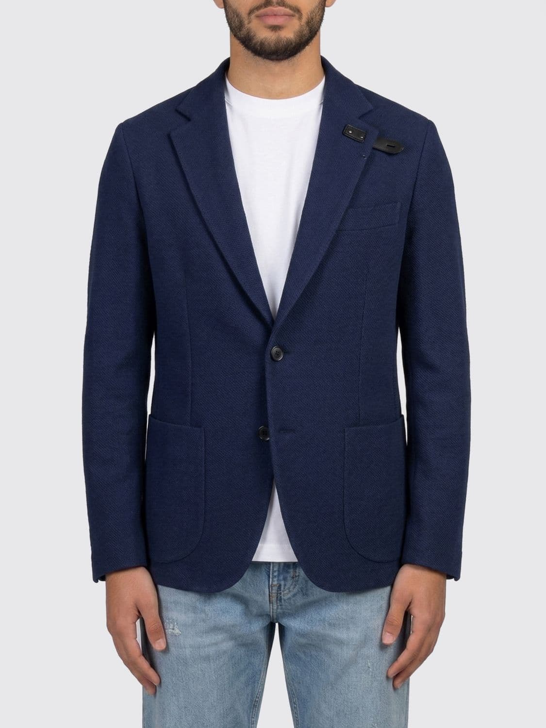 Brioni Single Breasted Blazer in Silk and Cotton