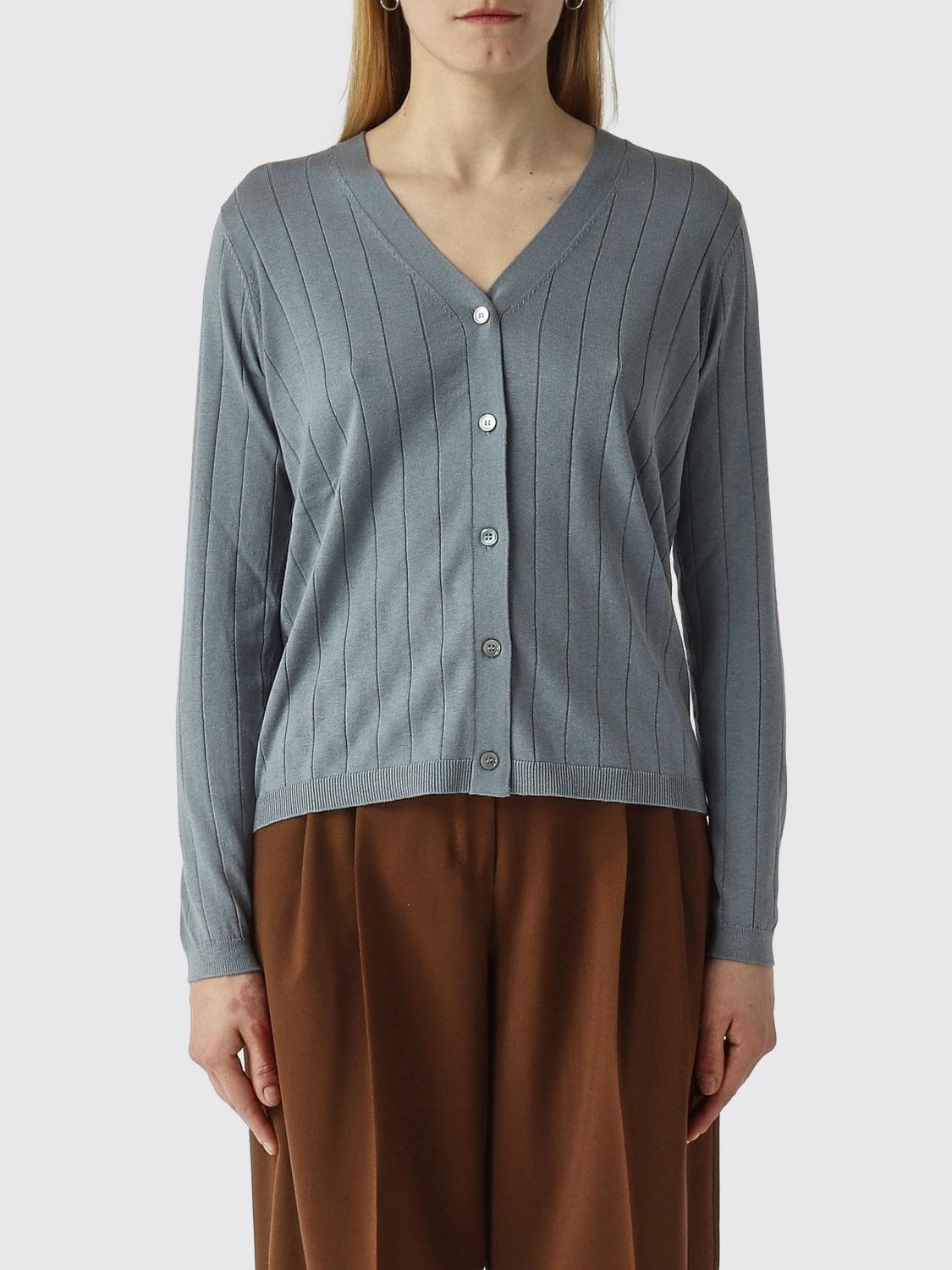 Mm Max Mara Cotton and Silk Cardigan · L