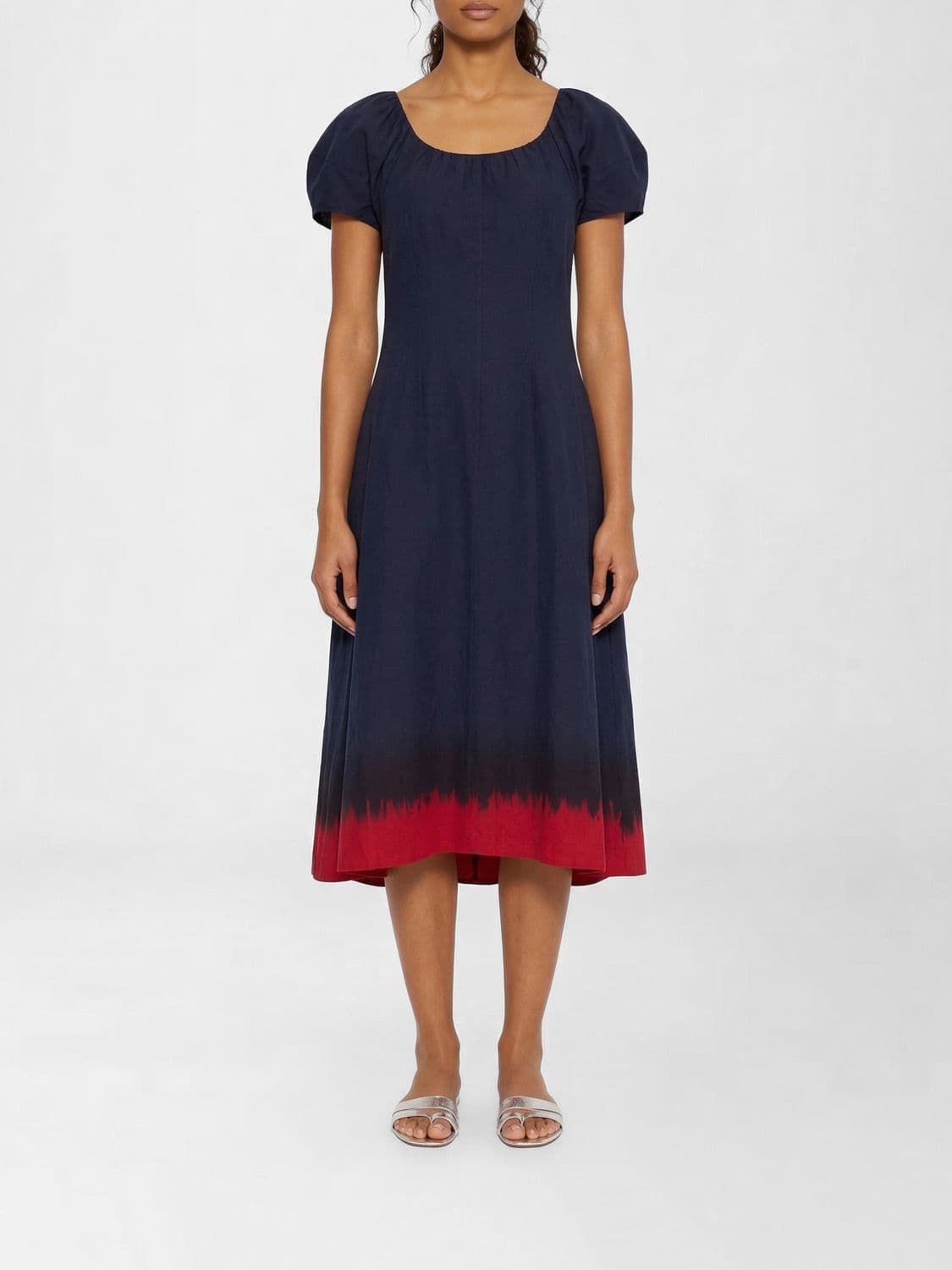 Tory Burch Linen Blend Midi Dress
