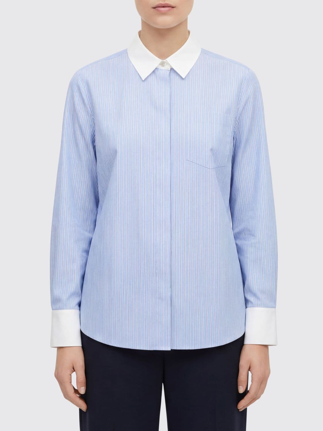 Tory Burch Striped Cotton Poplin Shirt