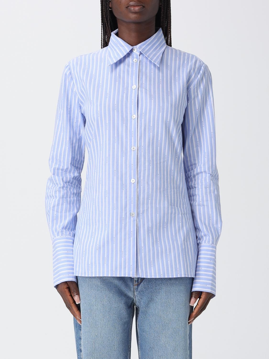 Pinko Striped Cotton Casual Shirt · 38