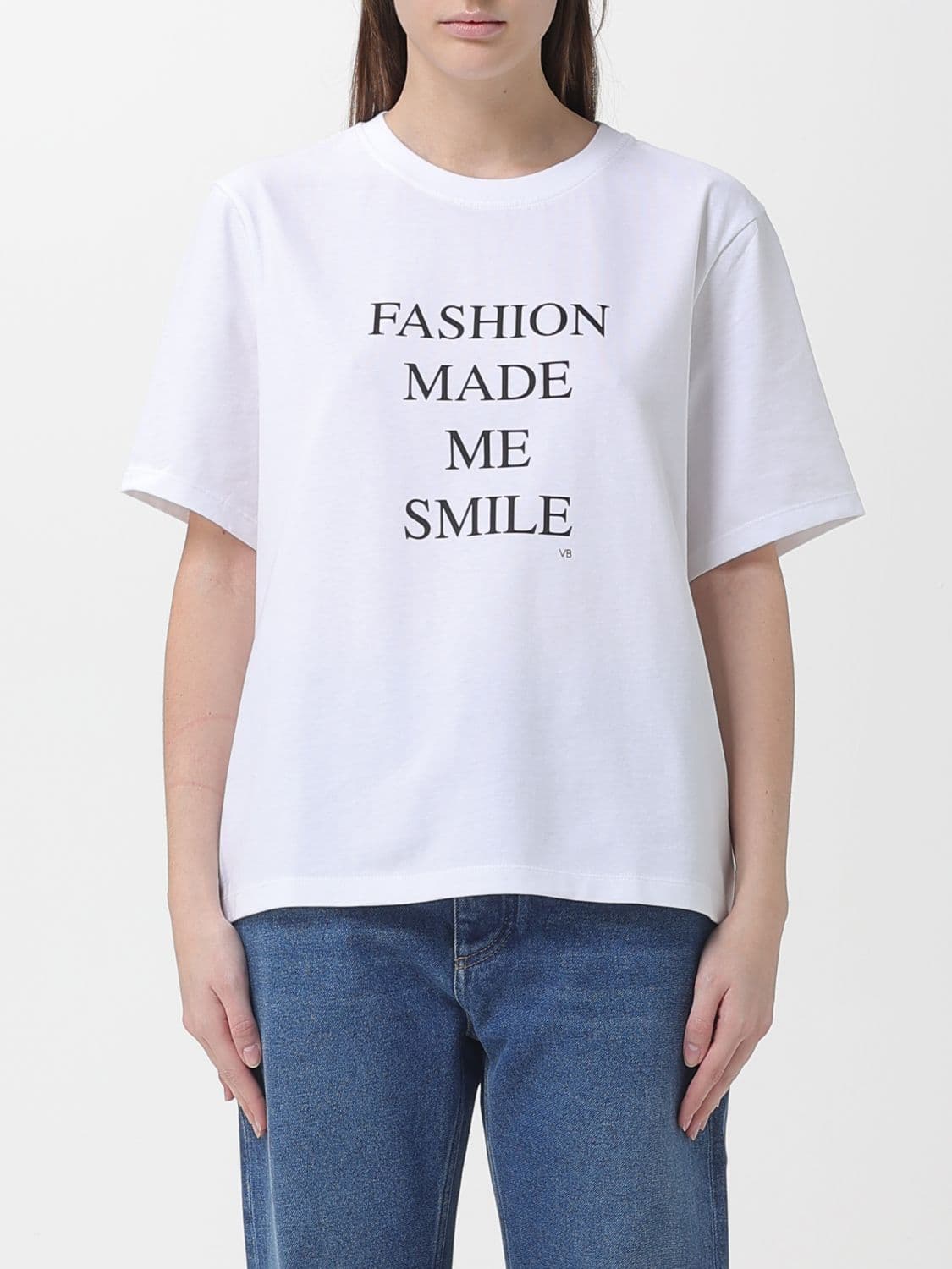 Victoria Victoria Beckham Cotton T-Shirts with Slogan