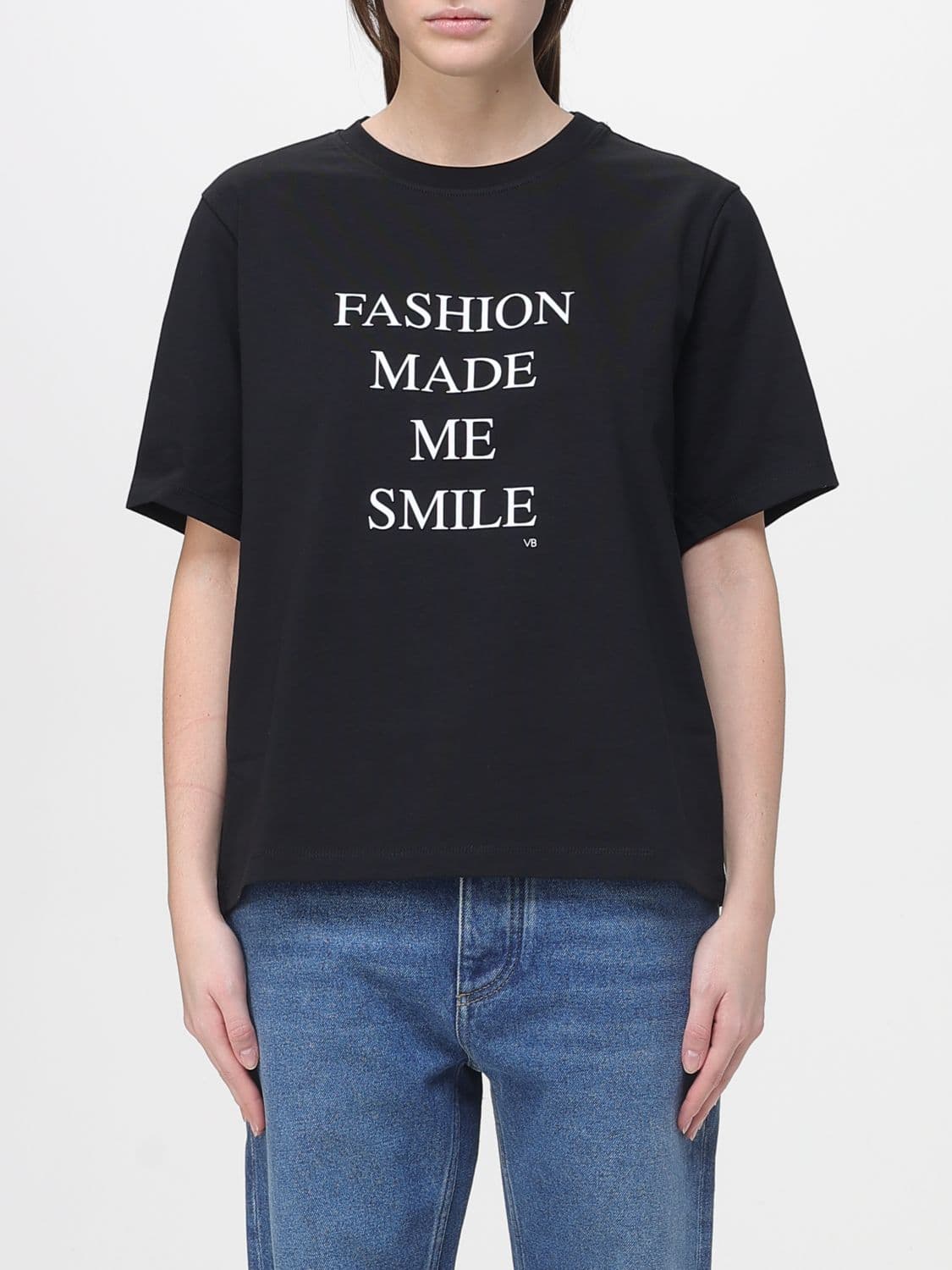 Victoria Victoria Beckham Cotton T-Shirts with Slogan