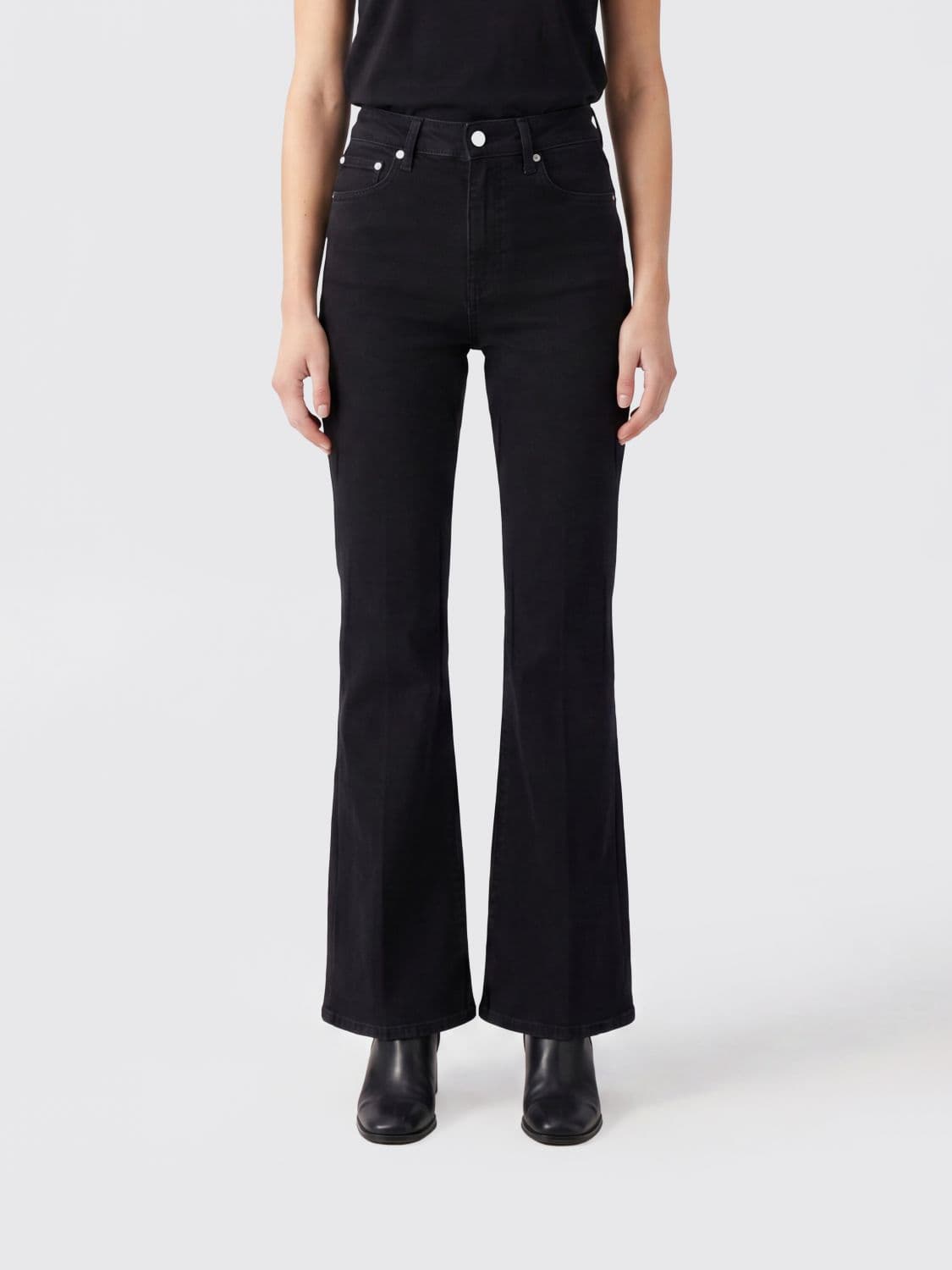 Cycle Flared Jeans in Cotton Denim