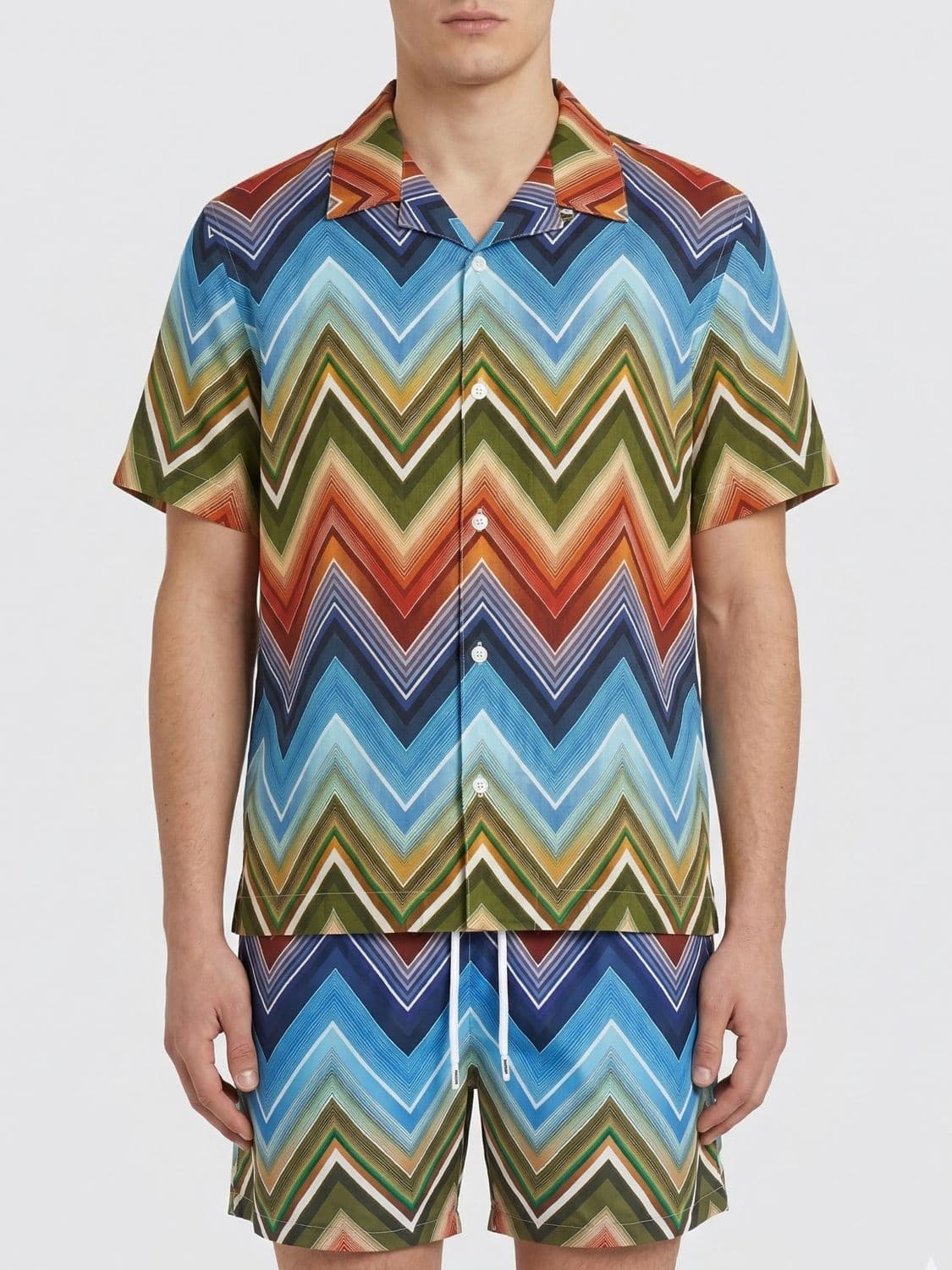 Missoni Viscose Shirt with Zig-Zag Motif · L