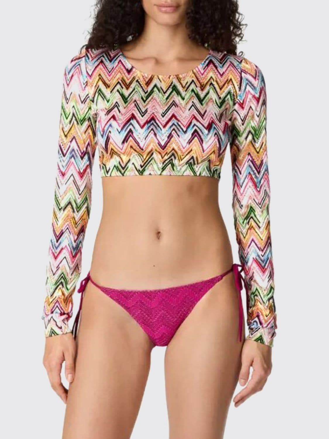 Missoni Cropped Viscose Top with Zig-Zag Motif